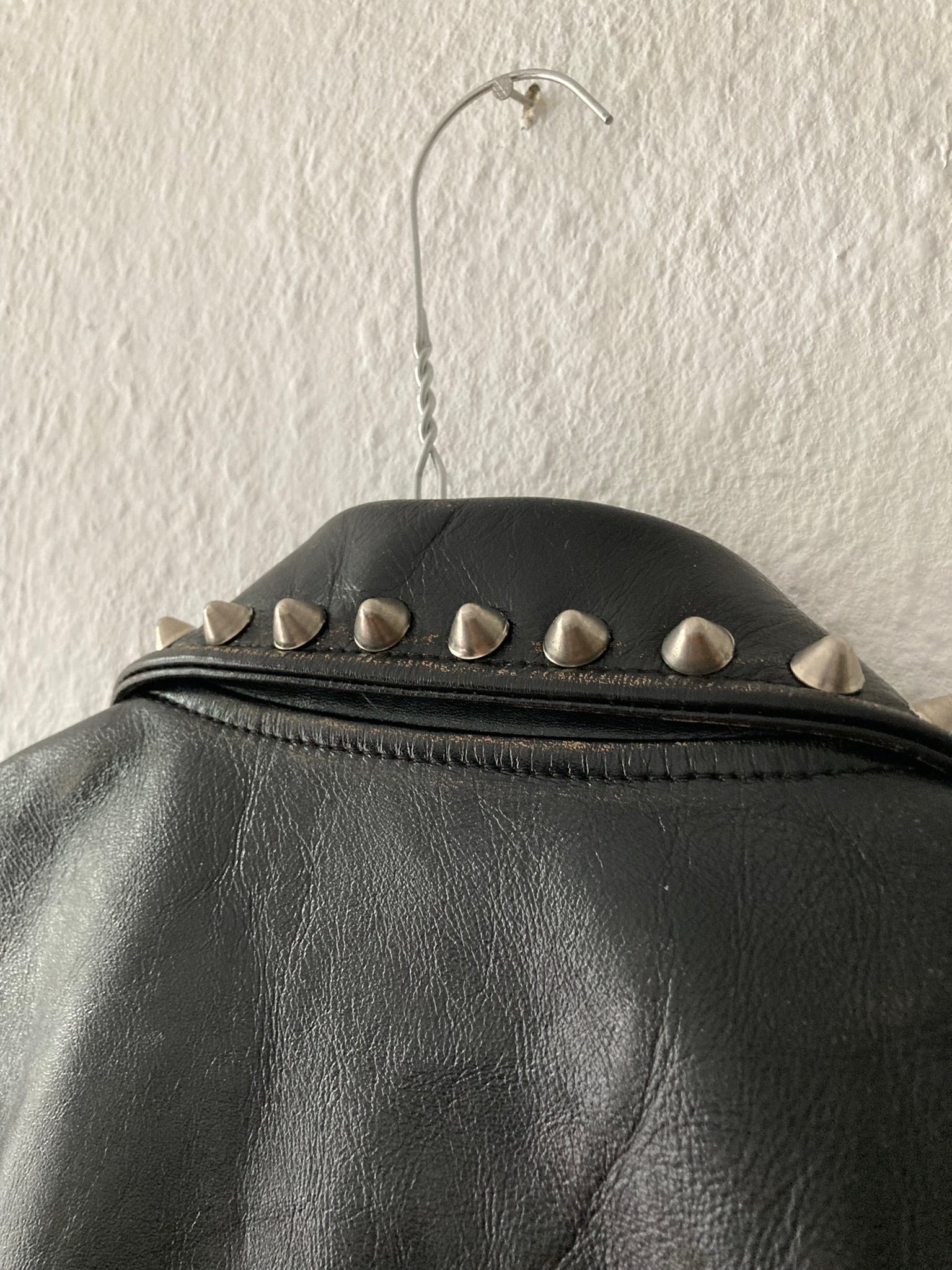 Blackmeans Limited Edition Studded Sid Vicious Cow Leather Biker Jacket in Black Size XL