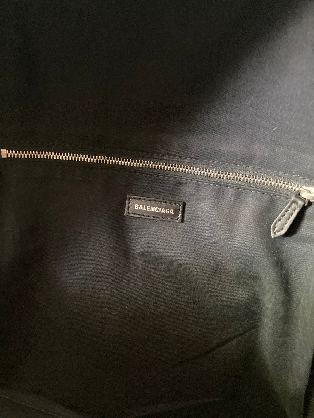 Leather Appliquéd Canvas Backpack