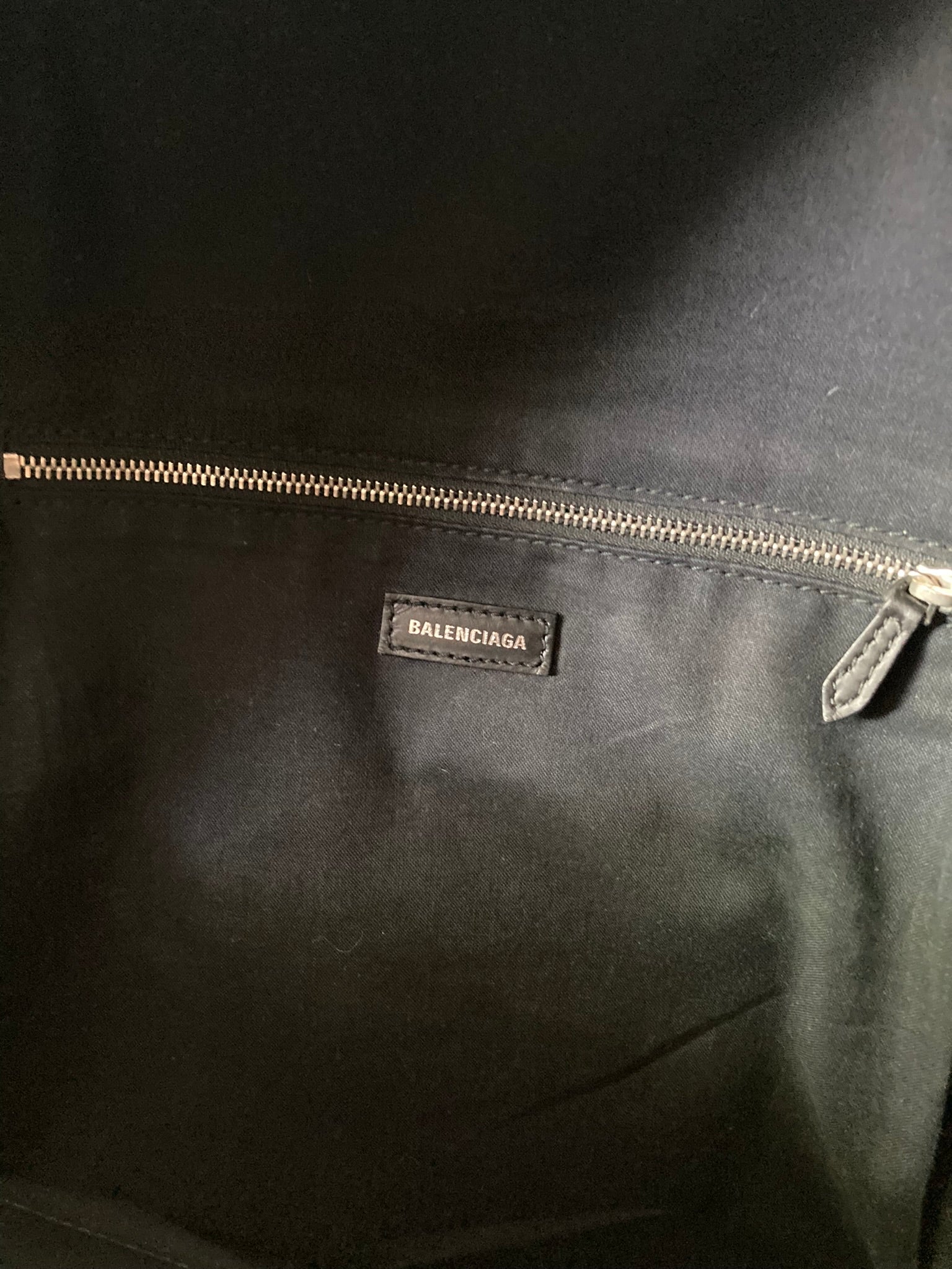 Leather Appliquéd Canvas Backpack