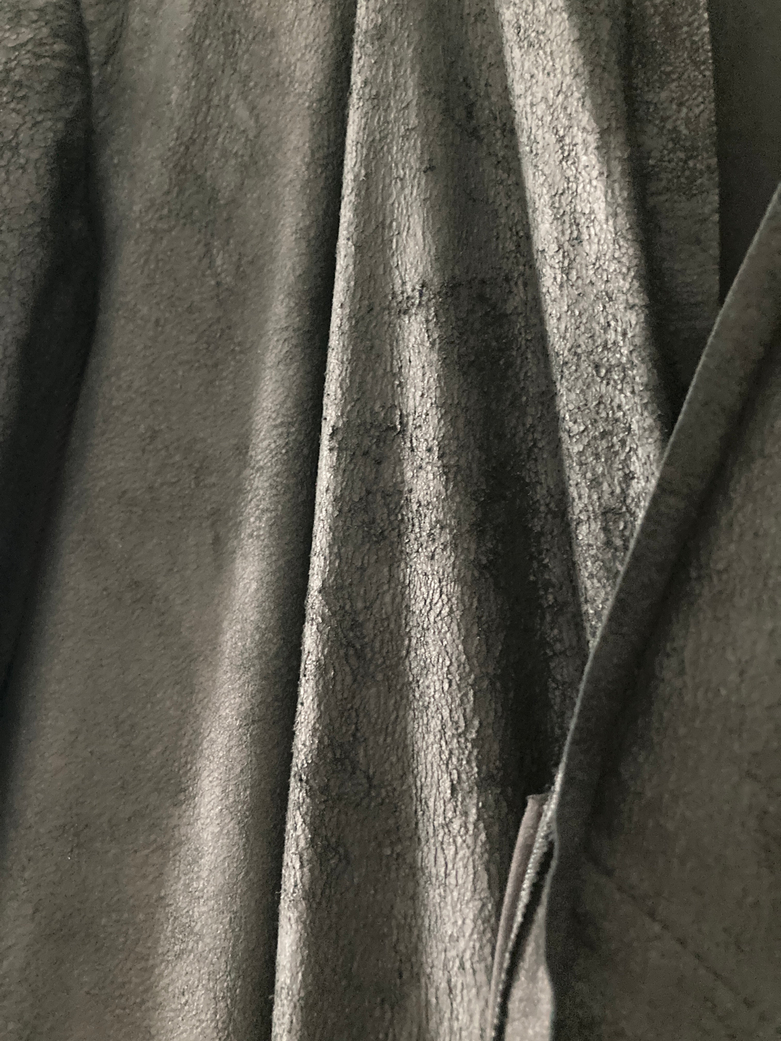 S/S 13 "ISLAND" Black Blistered Lamb Leather Coat Rick Owens L/XL