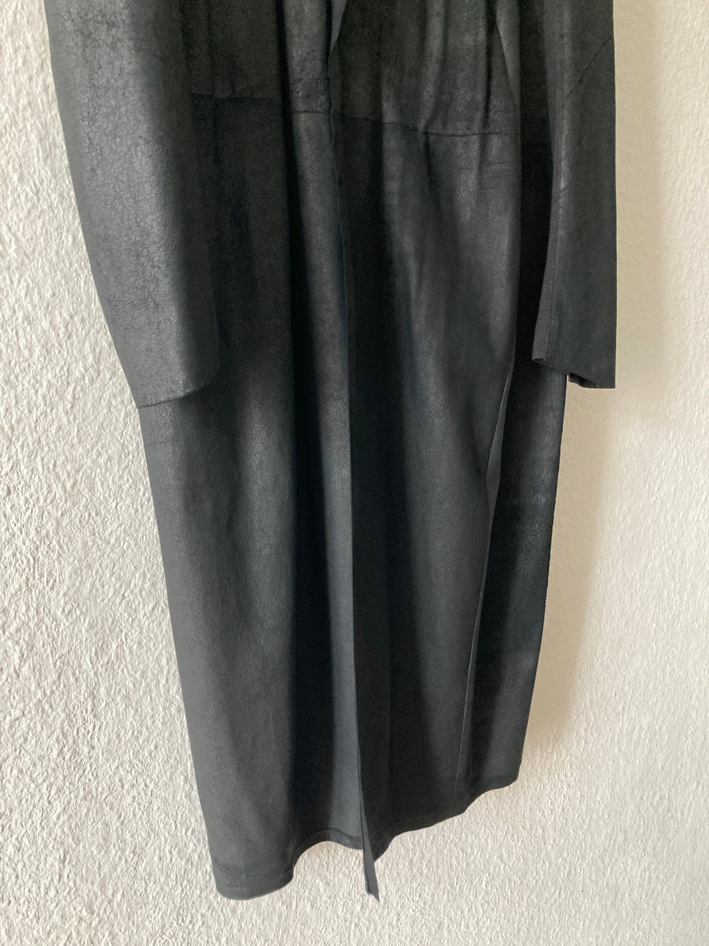 S/S 13 "ISLAND" Black Blistered Lamb Leather Coat Rick Owens L/XL