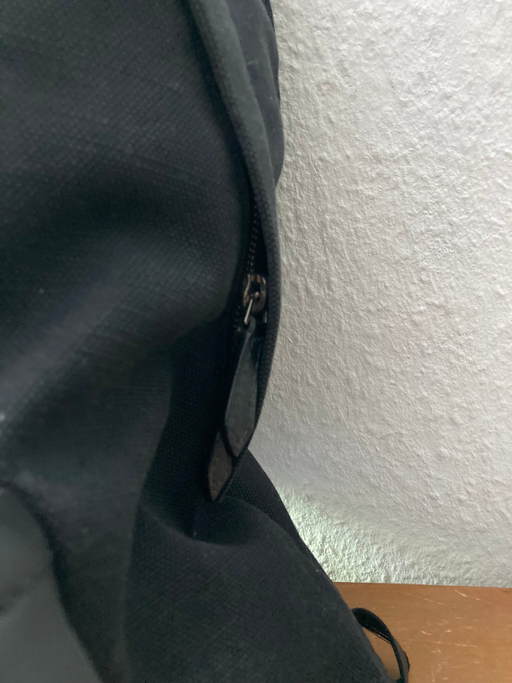 Leather Appliquéd Canvas Backpack