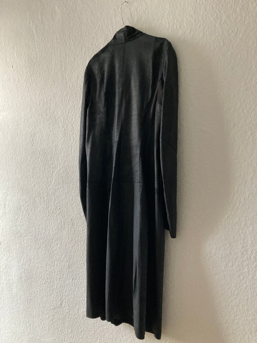 S/S 13 "ISLAND" Black Blistered Lamb Leather Coat Rick Owens L/XL