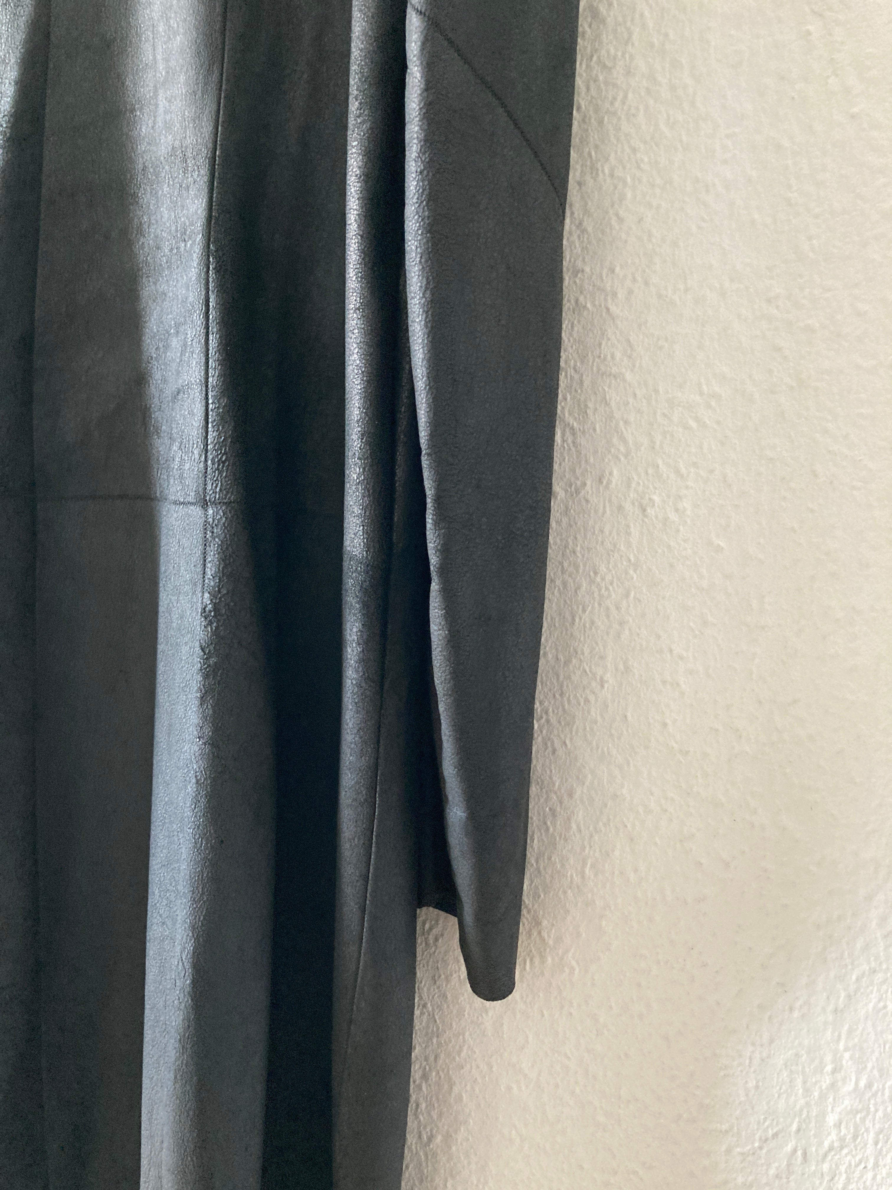 S/S 13 "ISLAND" Black Blistered Lamb Leather Coat Rick Owens L/XL