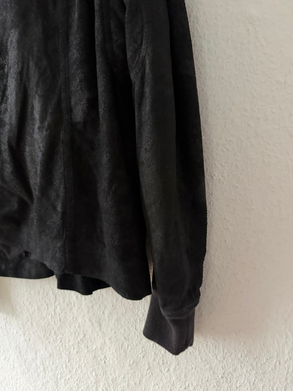 Blistered Lamb Leather Scuba Jacket Rick Owens IT54/L