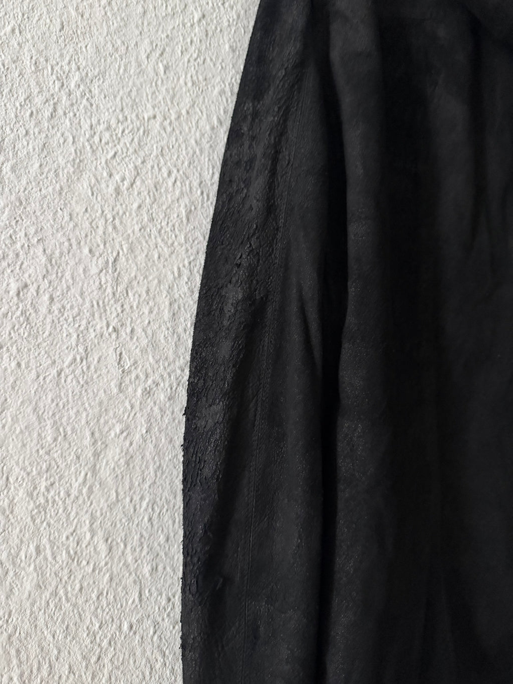 Blistered Lamb Leather Scuba Jacket Rick Owens IT54/L