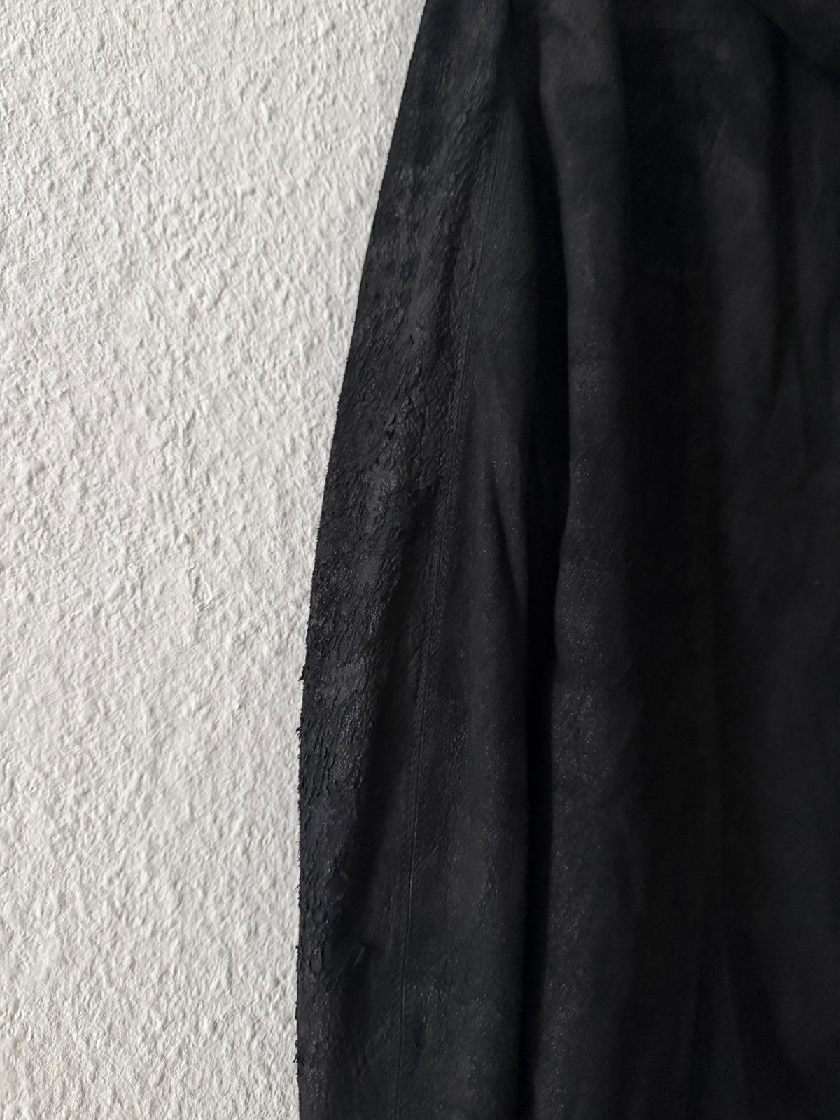 Blistered Lamb Leather Scuba Jacket Rick Owens IT54/L