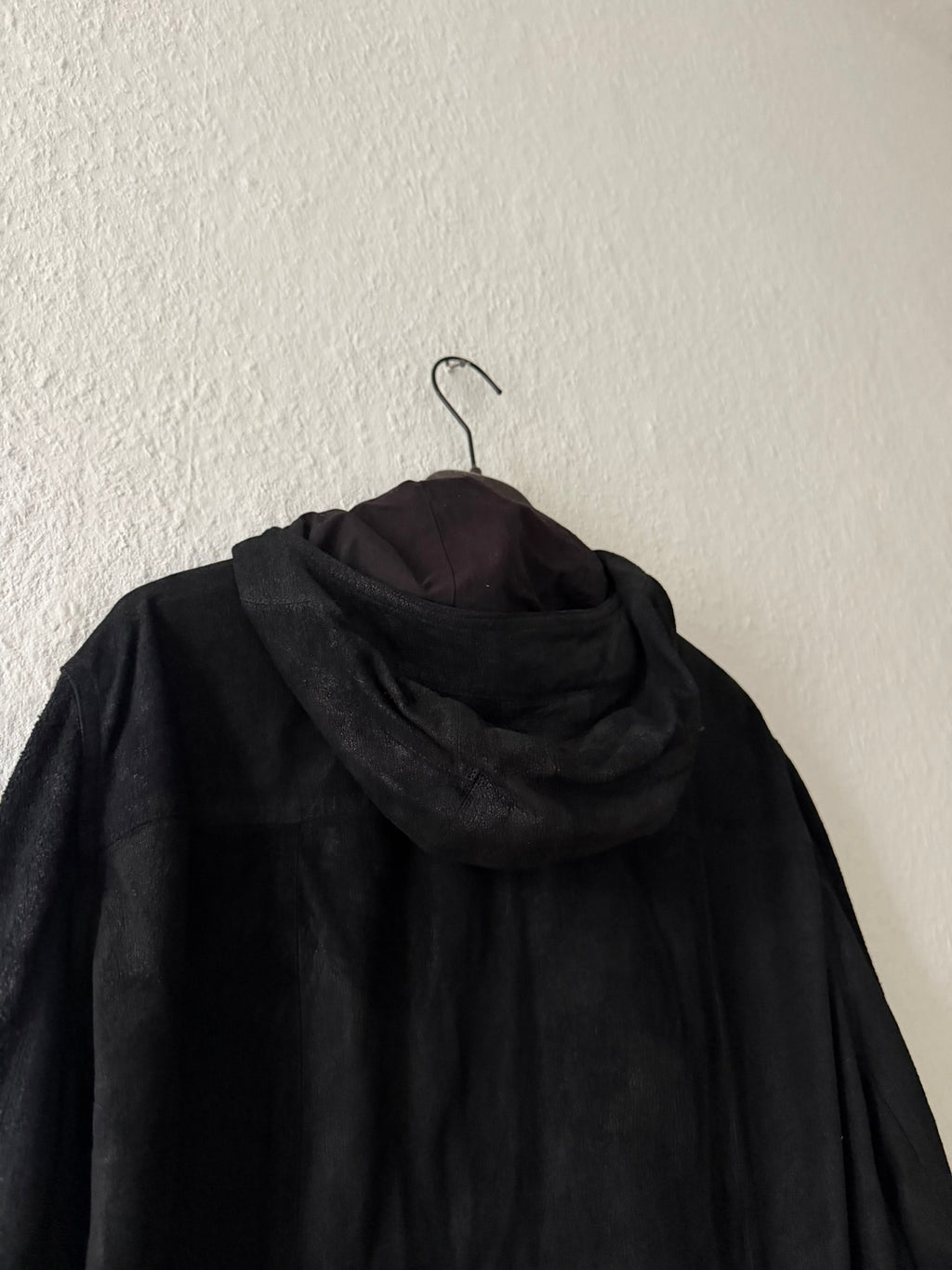 Blistered Lamb Leather Scuba Jacket Rick Owens IT54/L