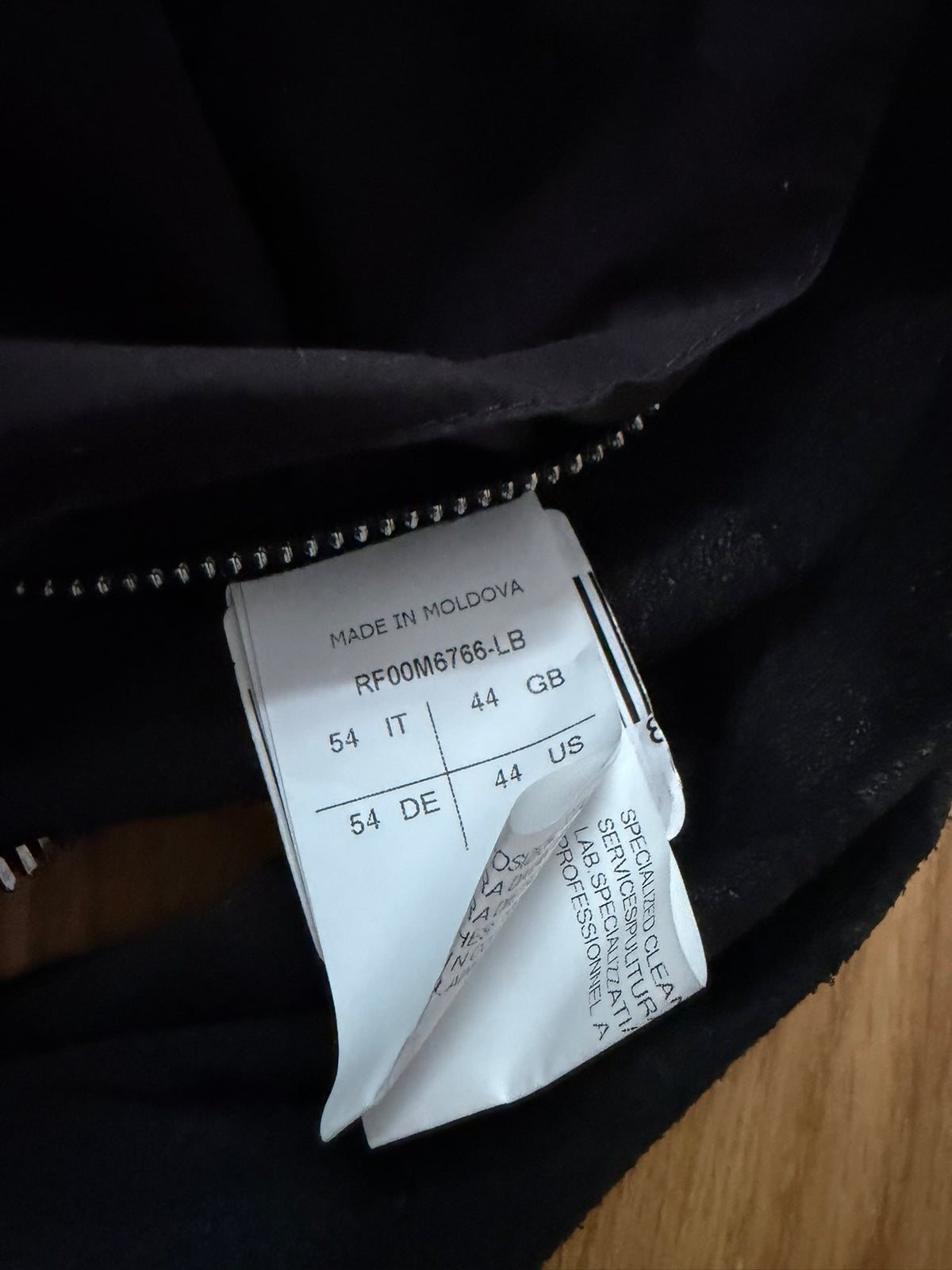 Blistered Lamb Leather Scuba Jacket Rick Owens IT54/L