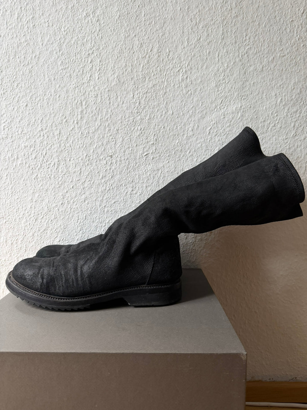 F/W 11 "LIMO" Blistered Lamb Leather Sock Creeper Boots 45/12