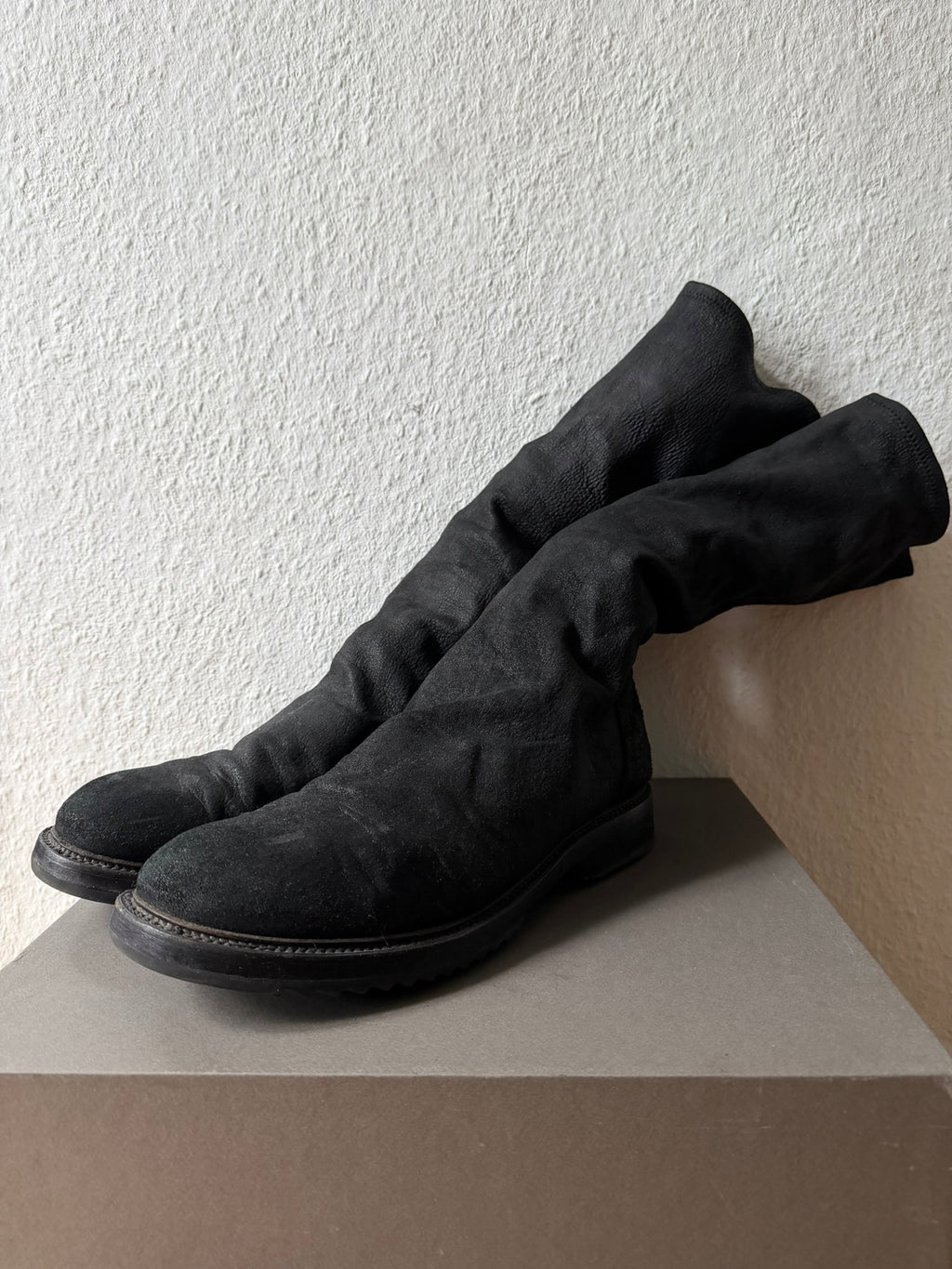 F/W 11 "LIMO" Blistered Lamb Leather Sock Creeper Boots 45/12