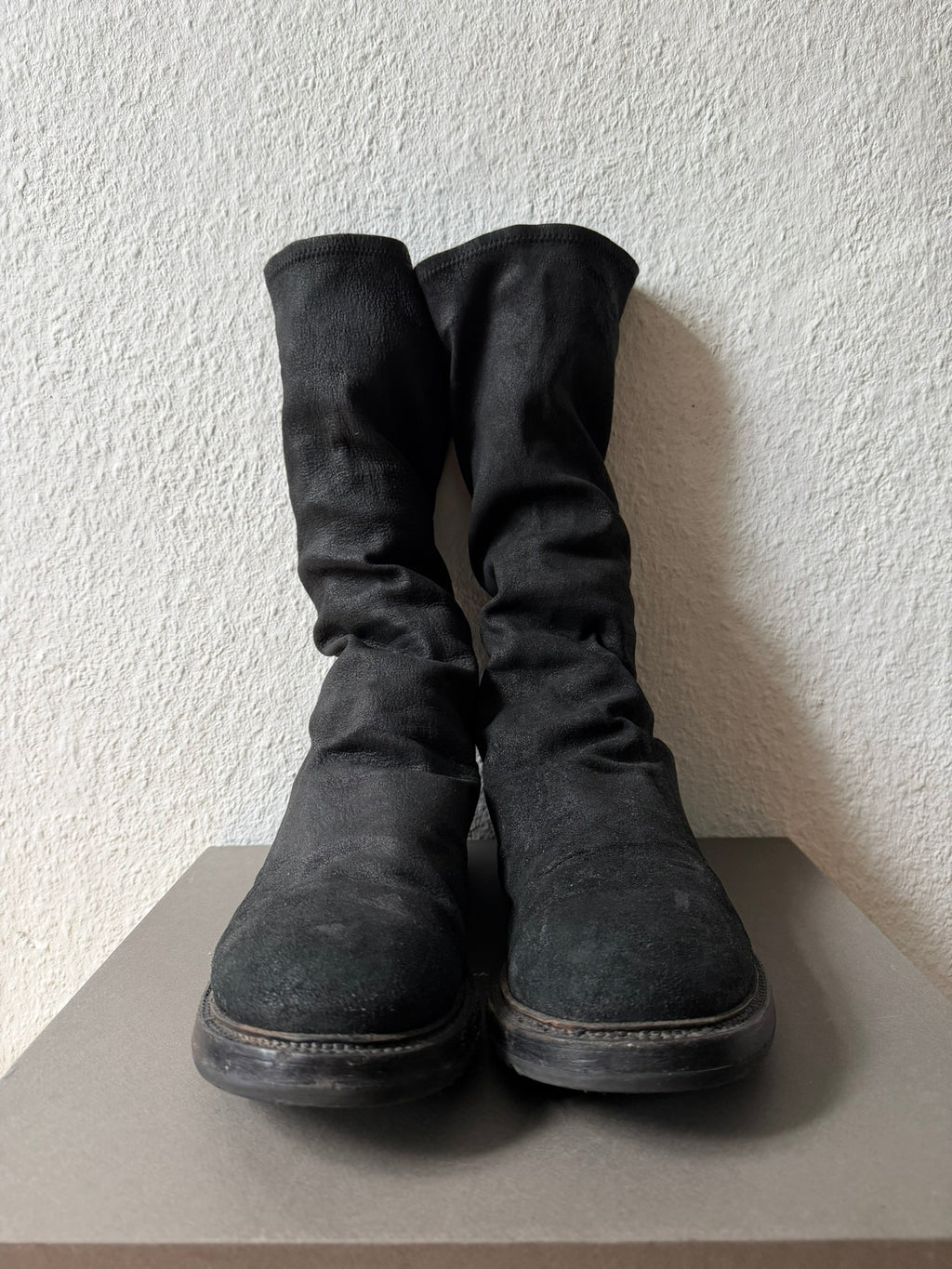 F/W 11 "LIMO" Blistered Lamb Leather Sock Creeper Boots 45/12
