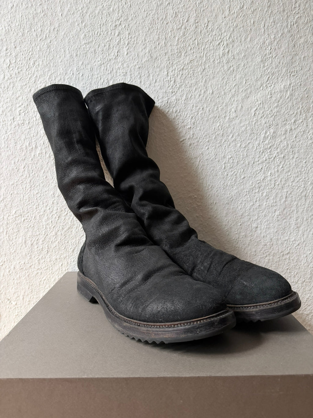 F/W 11 "LIMO" Blistered Lamb Leather Sock Creeper Boots 45/12