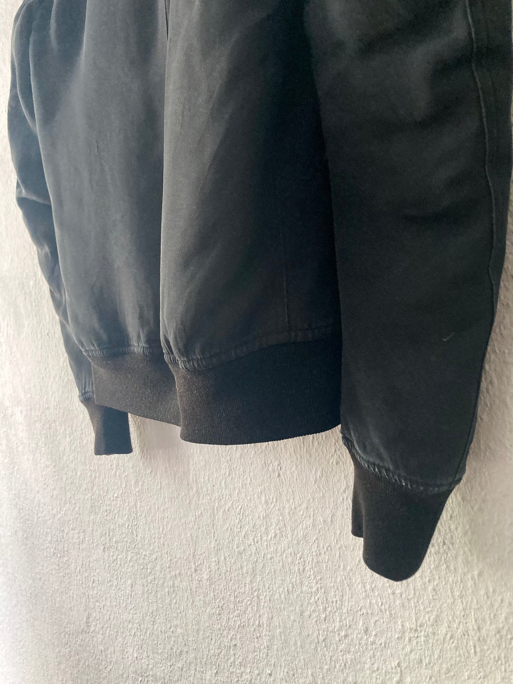 F/W 16 "MASTODON" Silk Goose Down-Filled MA-1 Bomber Jacket in Black