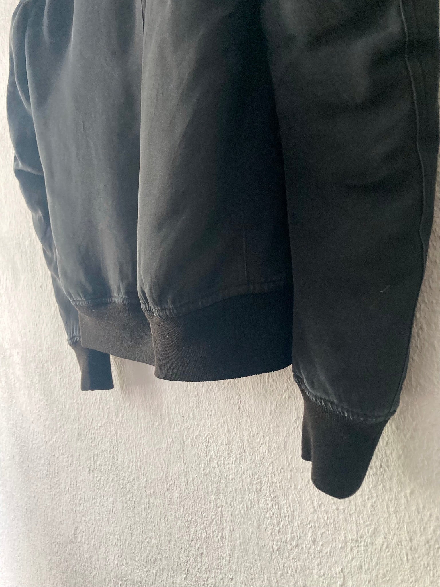 F/W 16 "MASTODON" Silk Goose Down-Filled MA-1 Bomber Jacket in Black