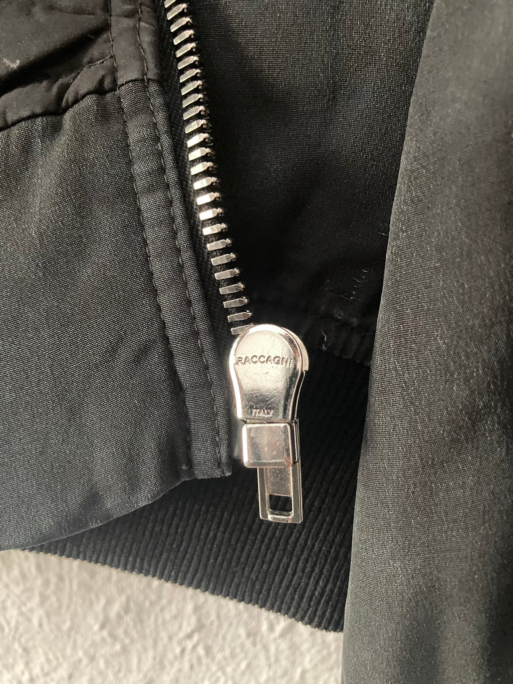 F/W 16 "MASTODON" Silk Goose Down-Filled MA-1 Bomber Jacket in Black