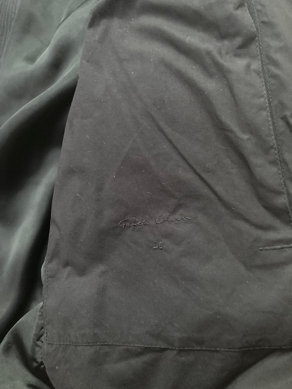 F/W 16 "MASTODON" Silk Goose Down-Filled MA-1 Bomber Jacket in Black