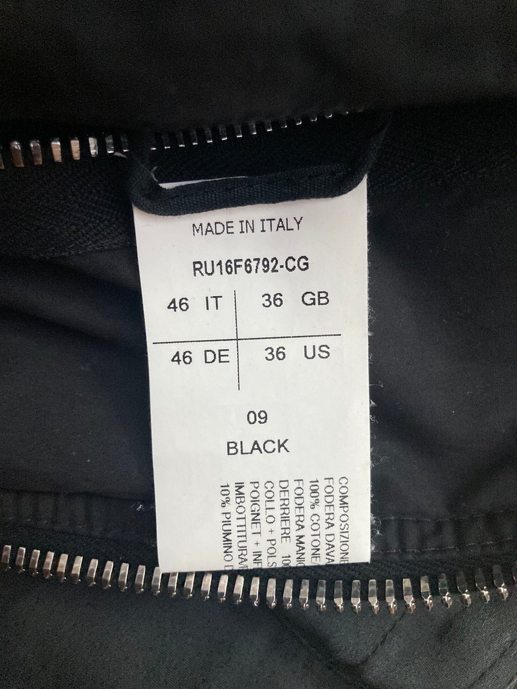 F/W 16 "MASTODON" Silk Goose Down-Filled MA-1 Bomber Jacket in Black