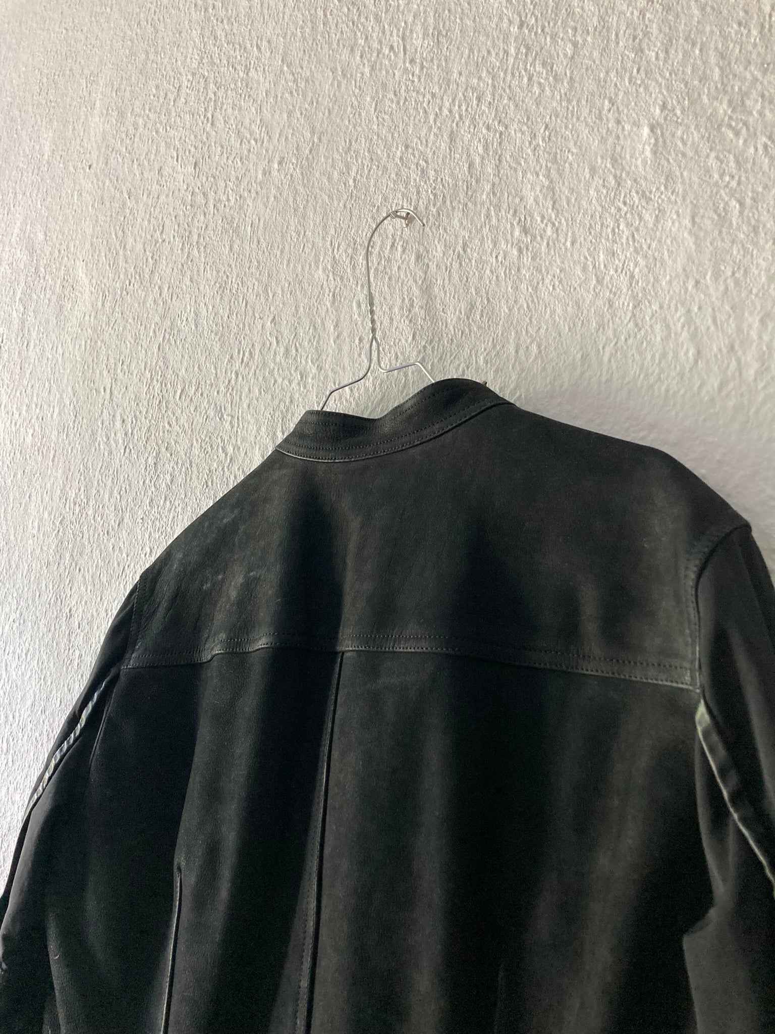 F/W 14 "MOODY" Runway Cashmere & Down-Filled Fencing Leather Jacket in Black Size 52/L