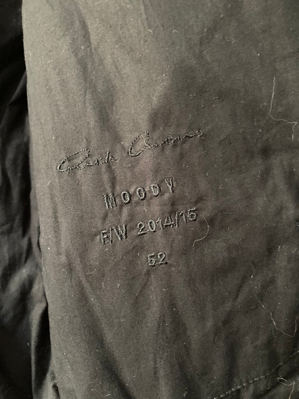 F/W 14 "MOODY" Runway Cashmere & Down-Filled Fencing Leather Jacket in Black Size 52/L