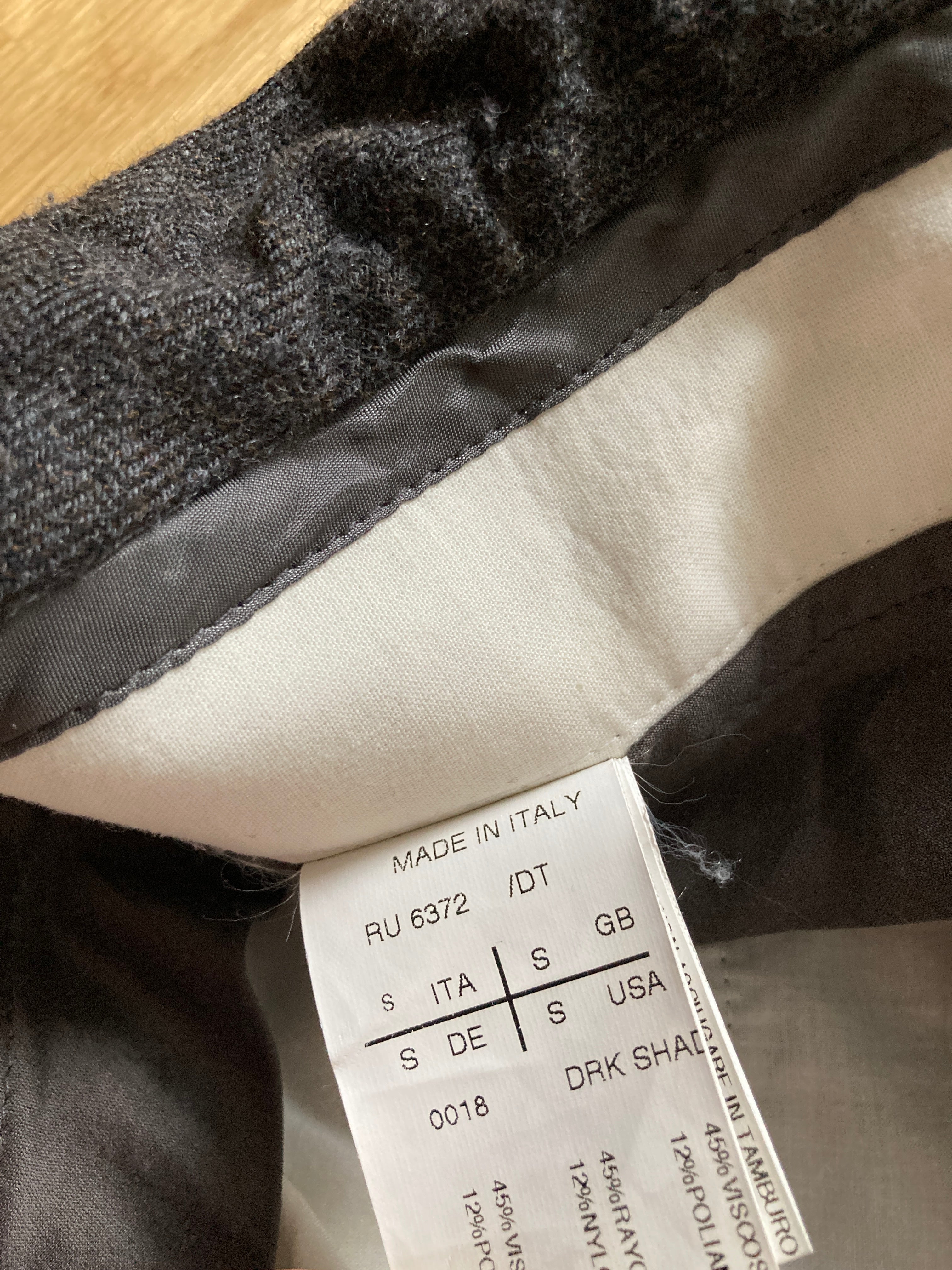 F/W 10 "GLEAM" Runway Wool & Viscose Suit Rick Owens