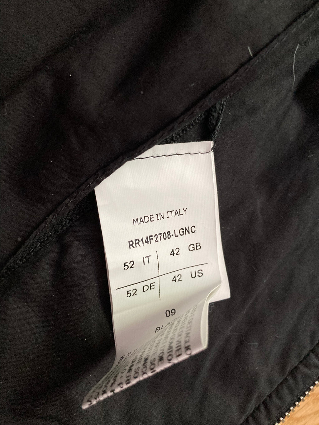 F/W 14 "MOODY" Runway Cashmere & Down-Filled Fencing Leather Jacket in Black Size 52/L