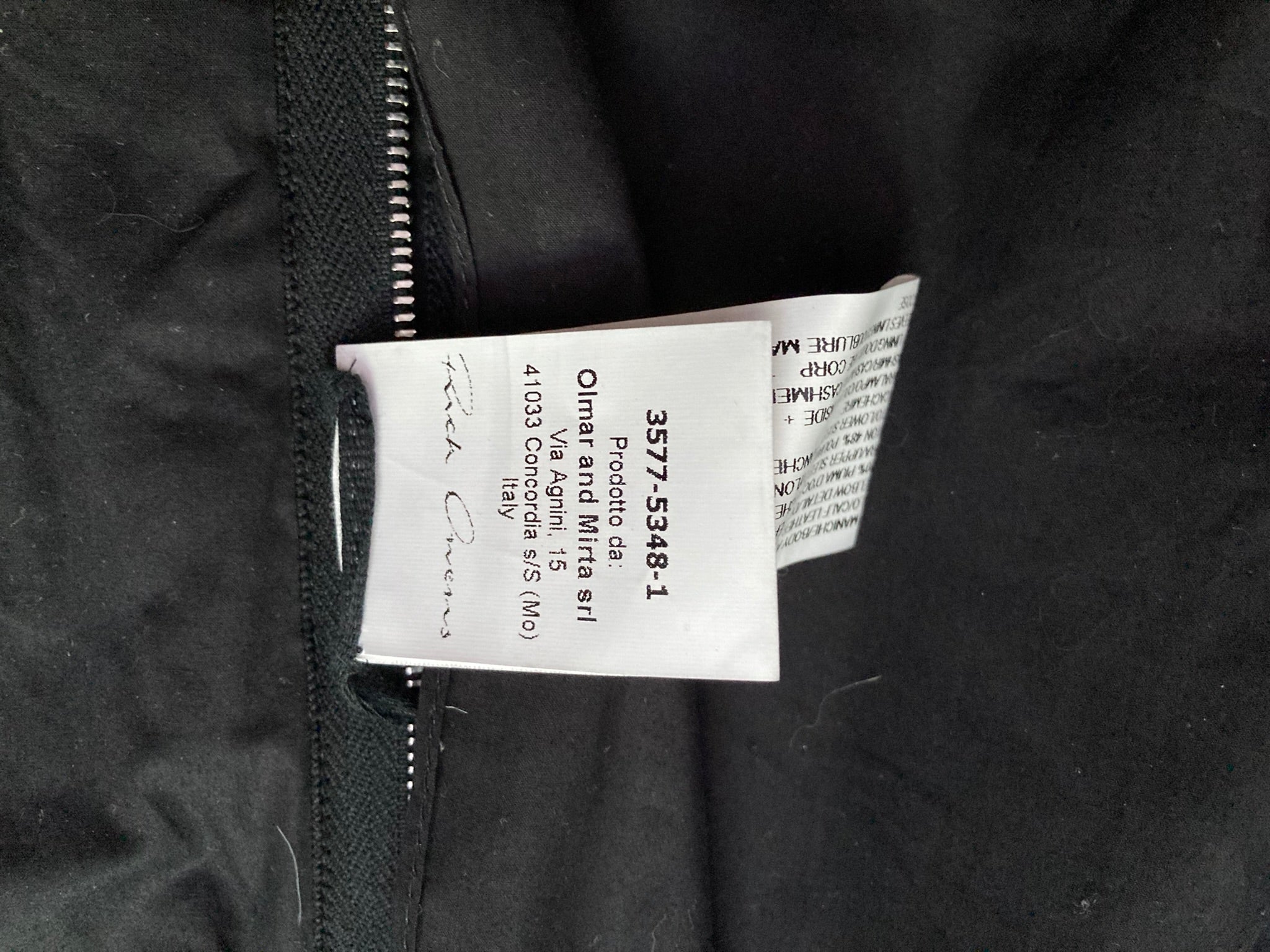 F/W 14 "MOODY" Runway Cashmere & Down-Filled Fencing Leather Jacket in Black Size 52/L