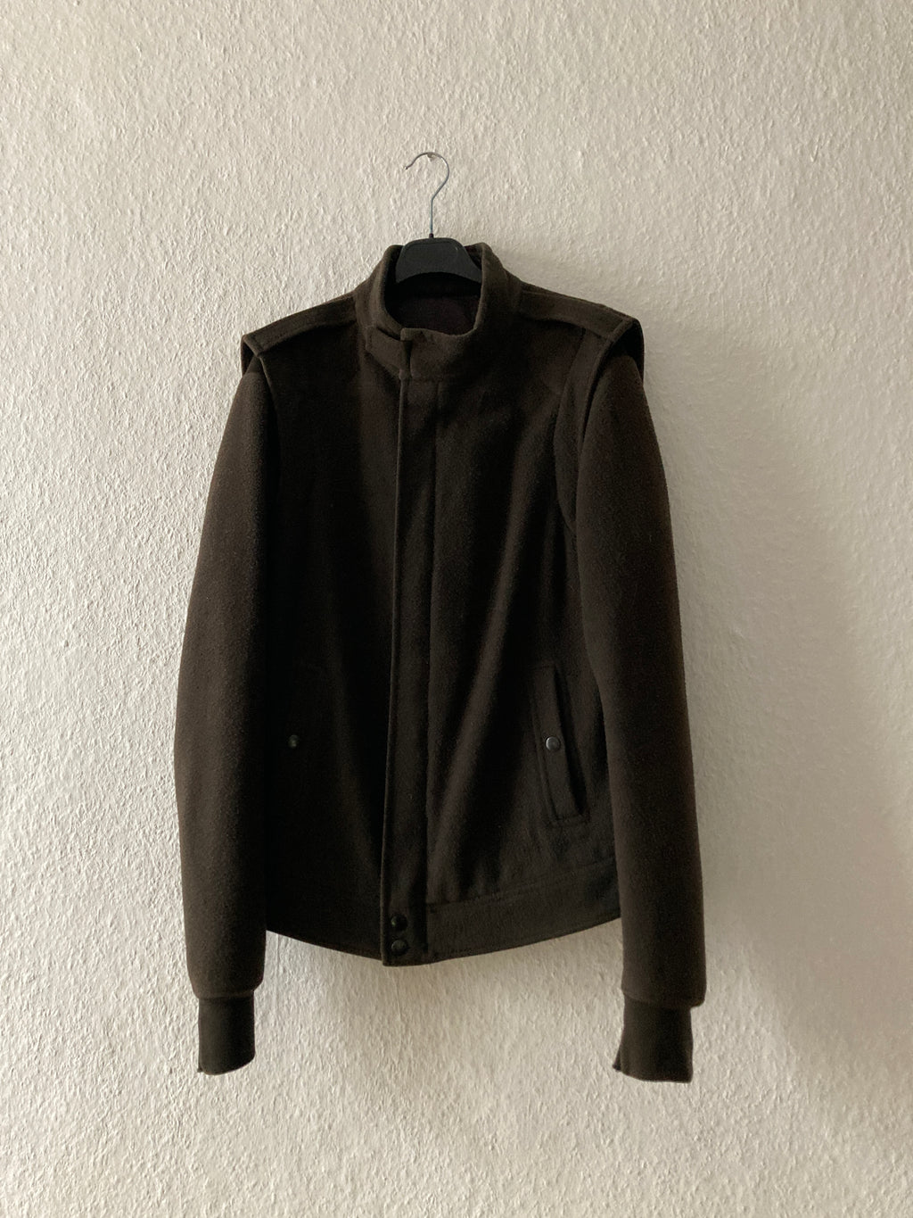 F/W 08 „STAG“ F1 Pilot Brown Wool Jacket Rick Owens XL