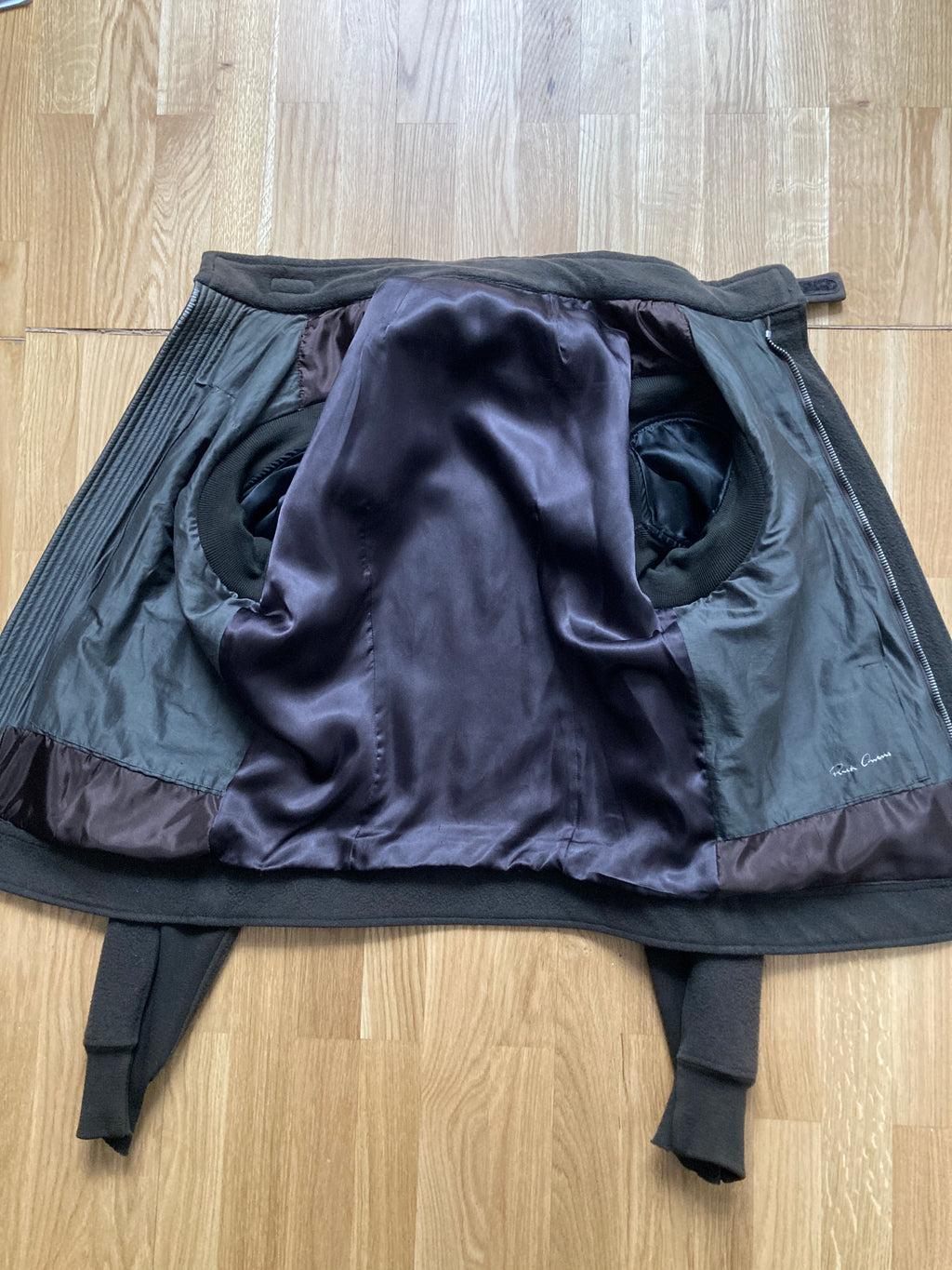 F/W 08 „STAG“ F1 Pilot Brown Wool Jacket Rick Owens XL