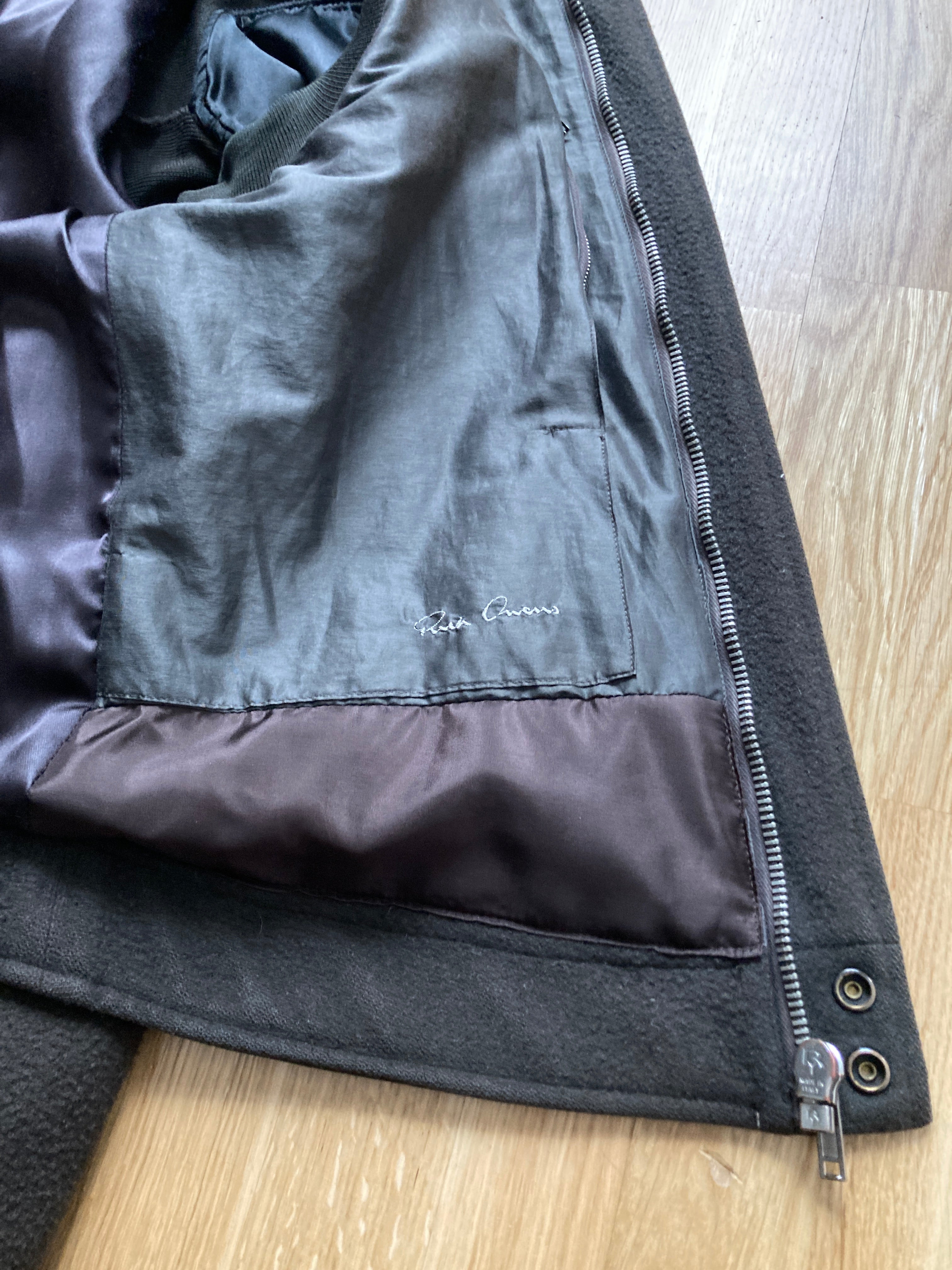 F/W 08 „STAG“ F1 Pilot Brown Wool Jacket Rick Owens XL