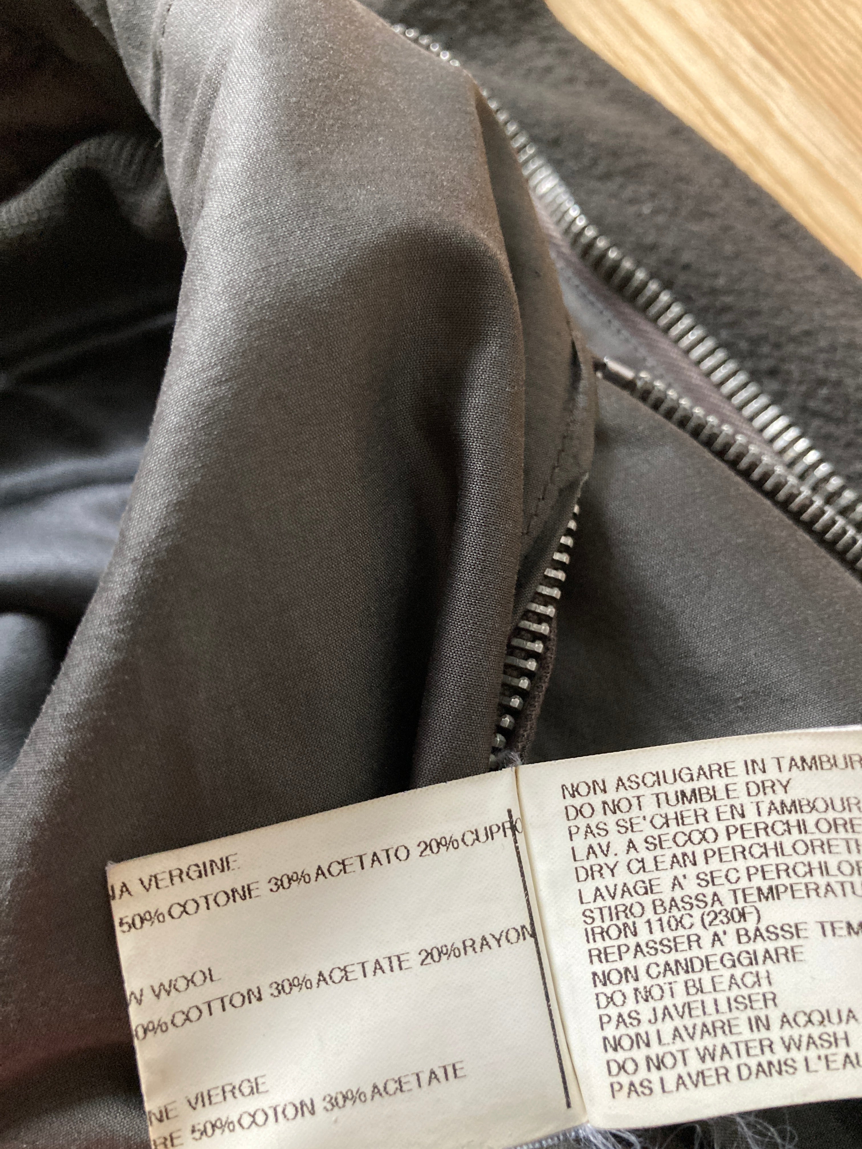 F/W 08 „STAG“ F1 Pilot Brown Wool Jacket Rick Owens XL