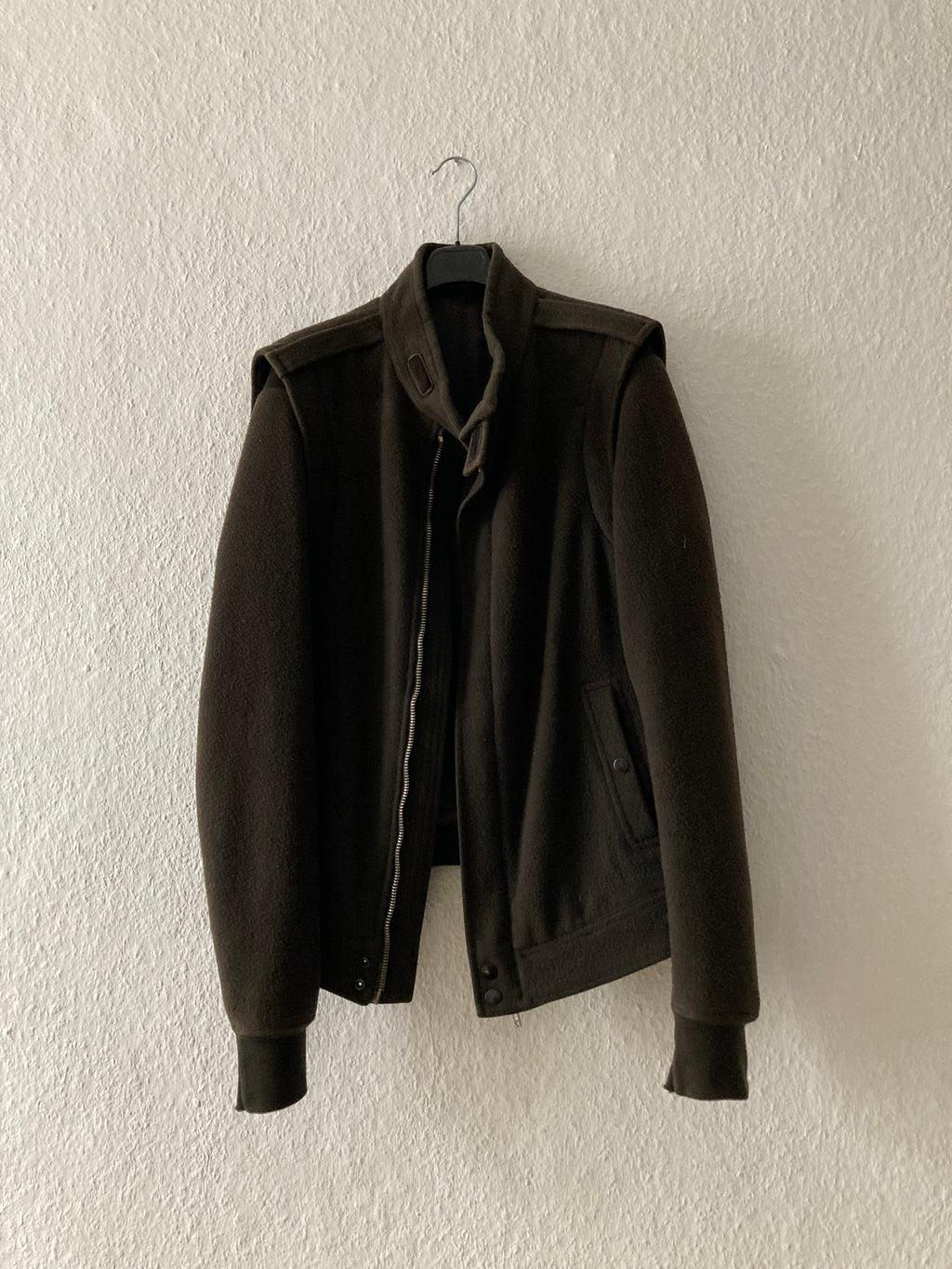 F/W 08 „STAG“ F1 Pilot Brown Wool Jacket Rick Owens XL