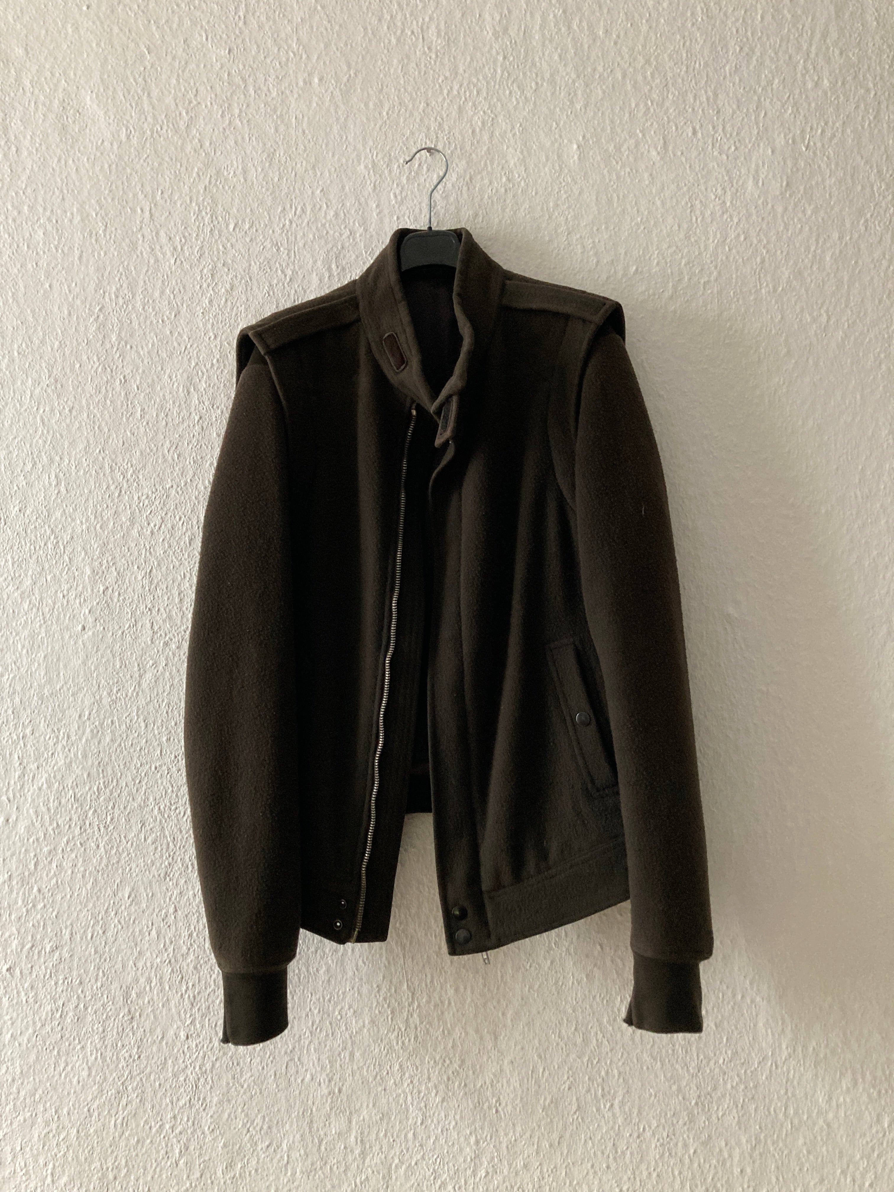 F/W 08 „STAG“ F1 Pilot Brown Wool Jacket Rick Owens XL
