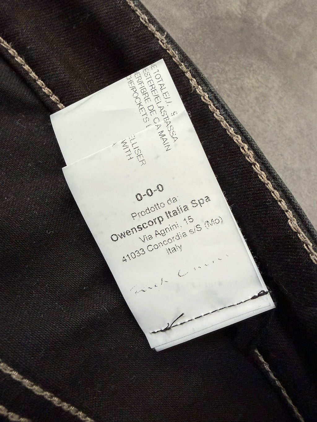F/W 24 “PORTERVILLE” Waxed SBW Sample Detroit Cut Jeans Rick Owens US31