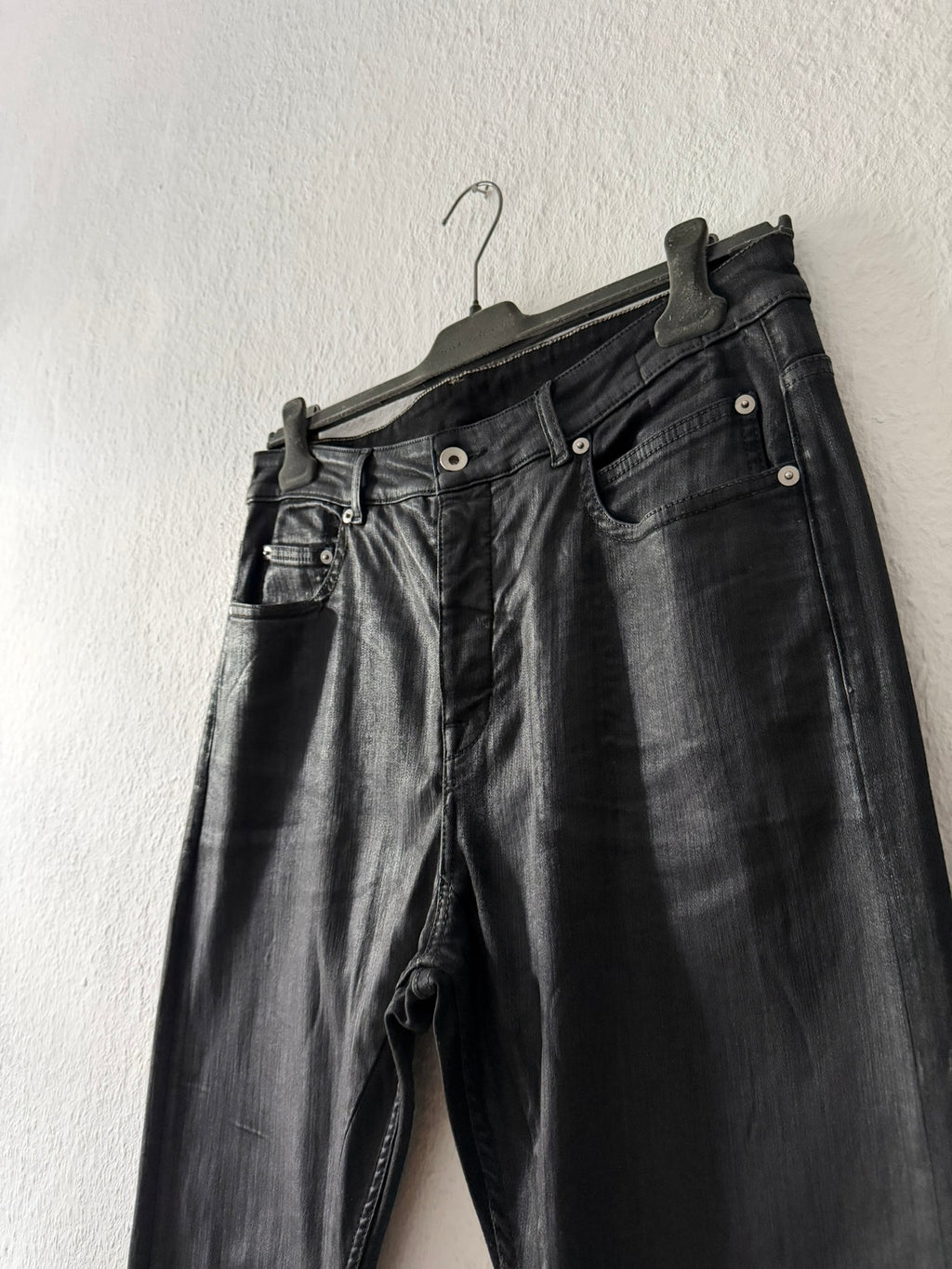 F/W 24 “PORTERVILLE” Waxed SBW Sample Detroit Cut Jeans Rick Owens US31