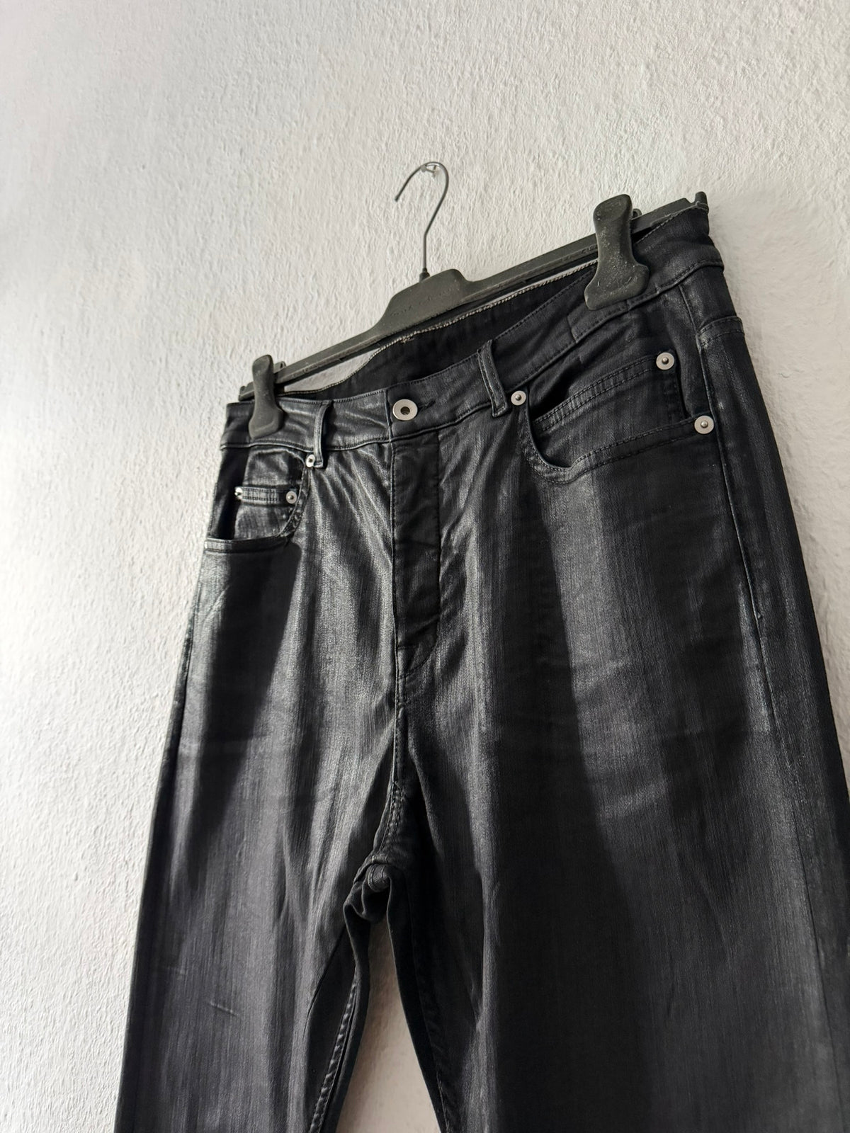 F/W 24 “PORTERVILLE” Waxed SBW Sample Detroit Cut Jeans Rick Owens US31