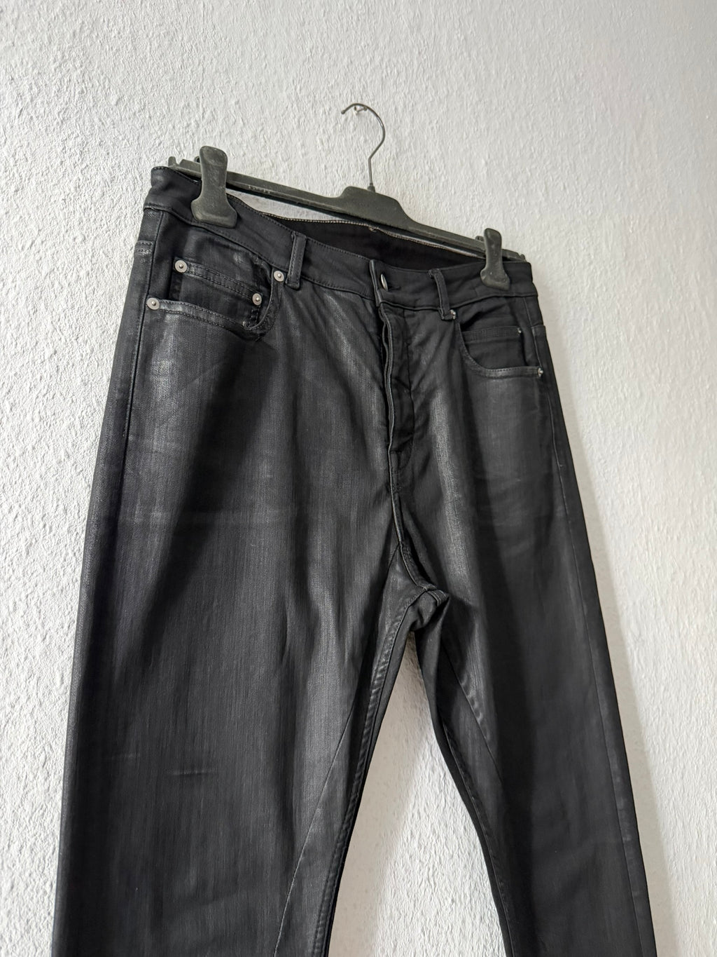 F/W 24 “PORTERVILLE” Waxed SBW Sample Detroit Cut Jeans Rick Owens US31