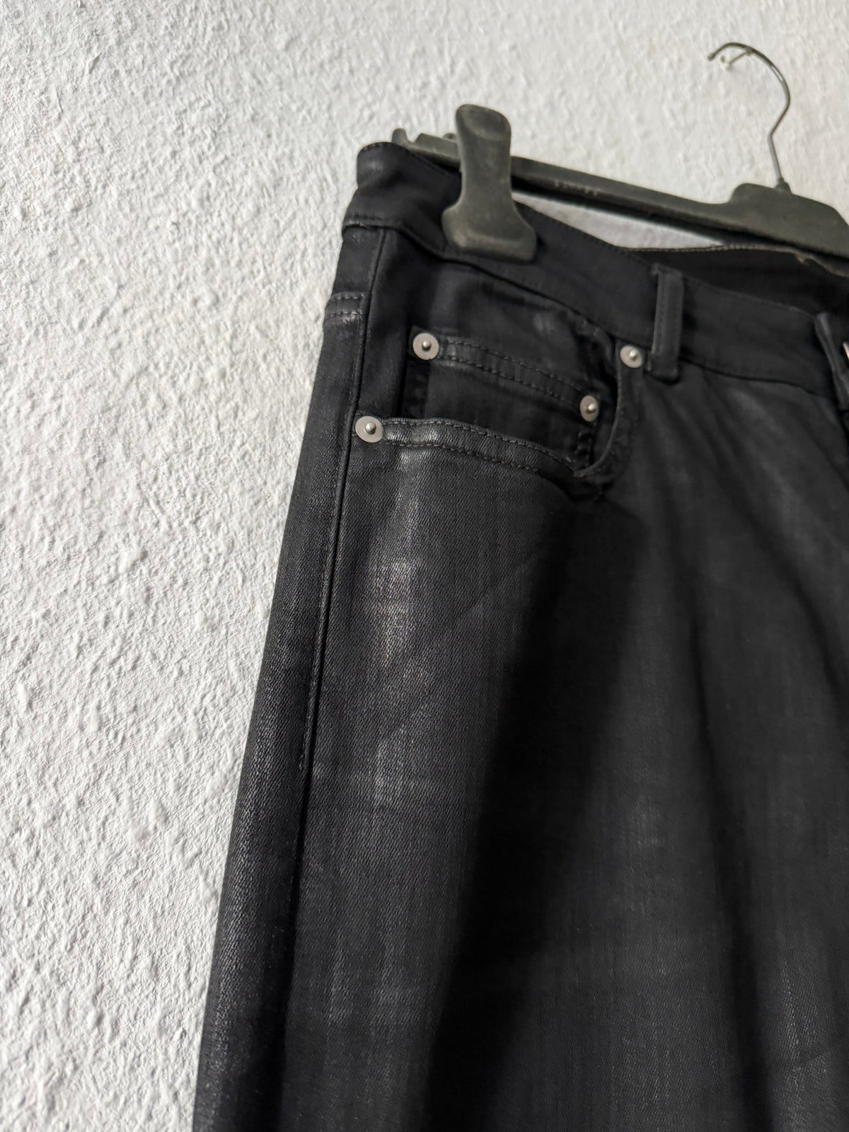 F/W 24 “PORTERVILLE” Waxed SBW Sample Detroit Cut Jeans Rick Owens US31