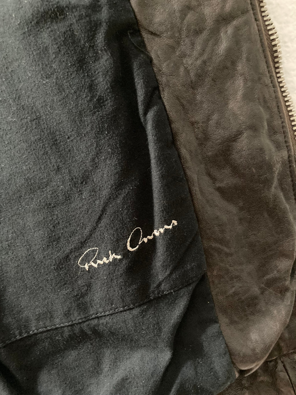 F/W 08 "STAG" Hammered Lamb Leather High-Neck Intarsia Jacket w. Fleece Collar