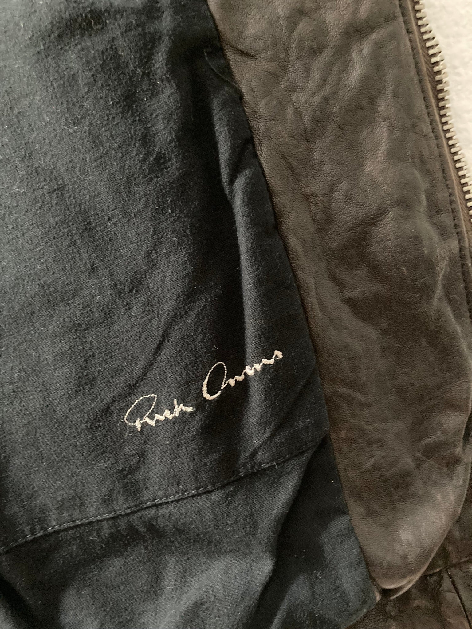 F/W 08 "STAG" Hammered Lamb Leather High-Neck Intarsia Jacket w. Fleece Collar