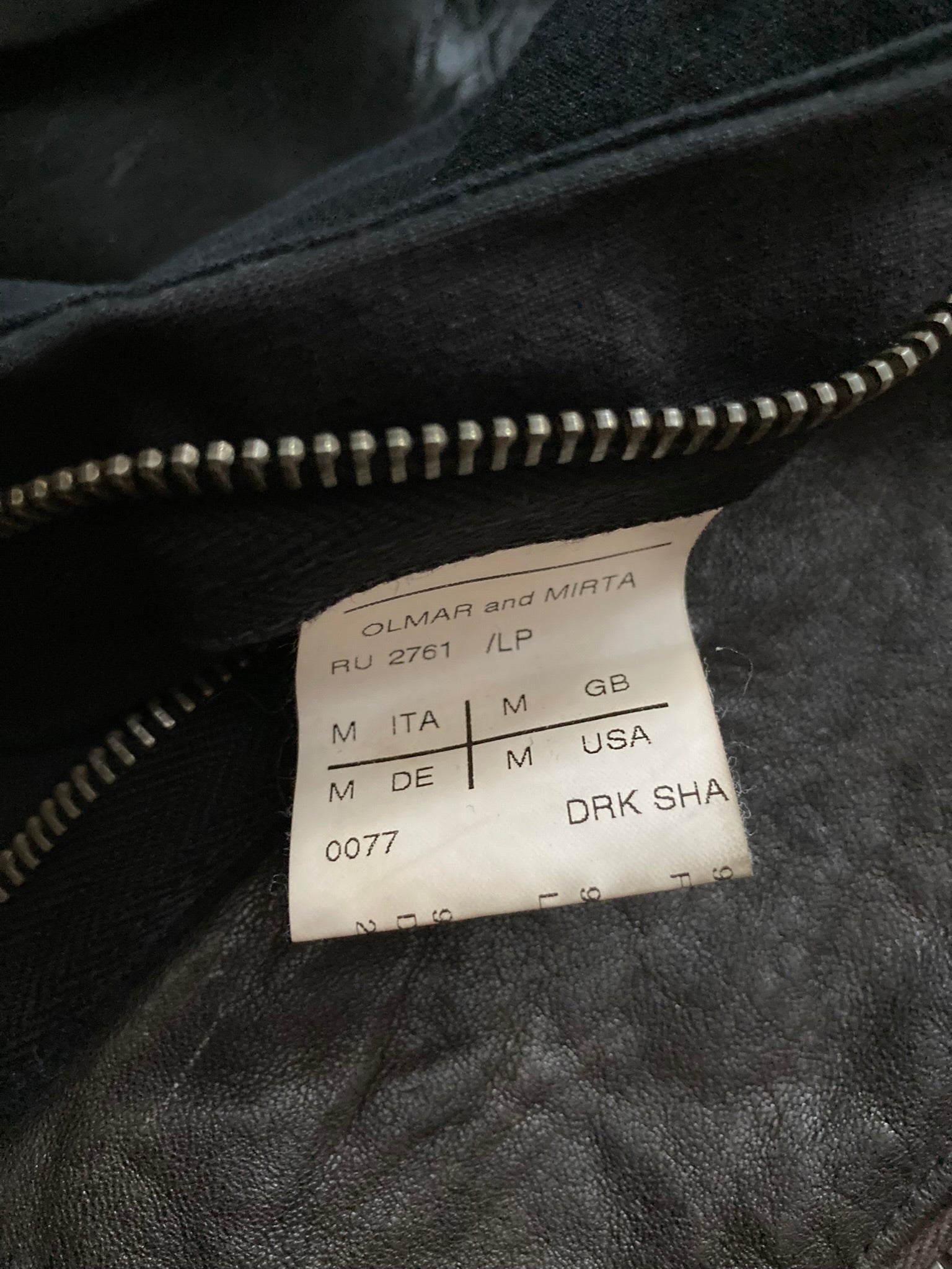 F/W 08 "STAG" Hammered Lamb Leather High-Neck Intarsia Jacket w. Fleece Collar