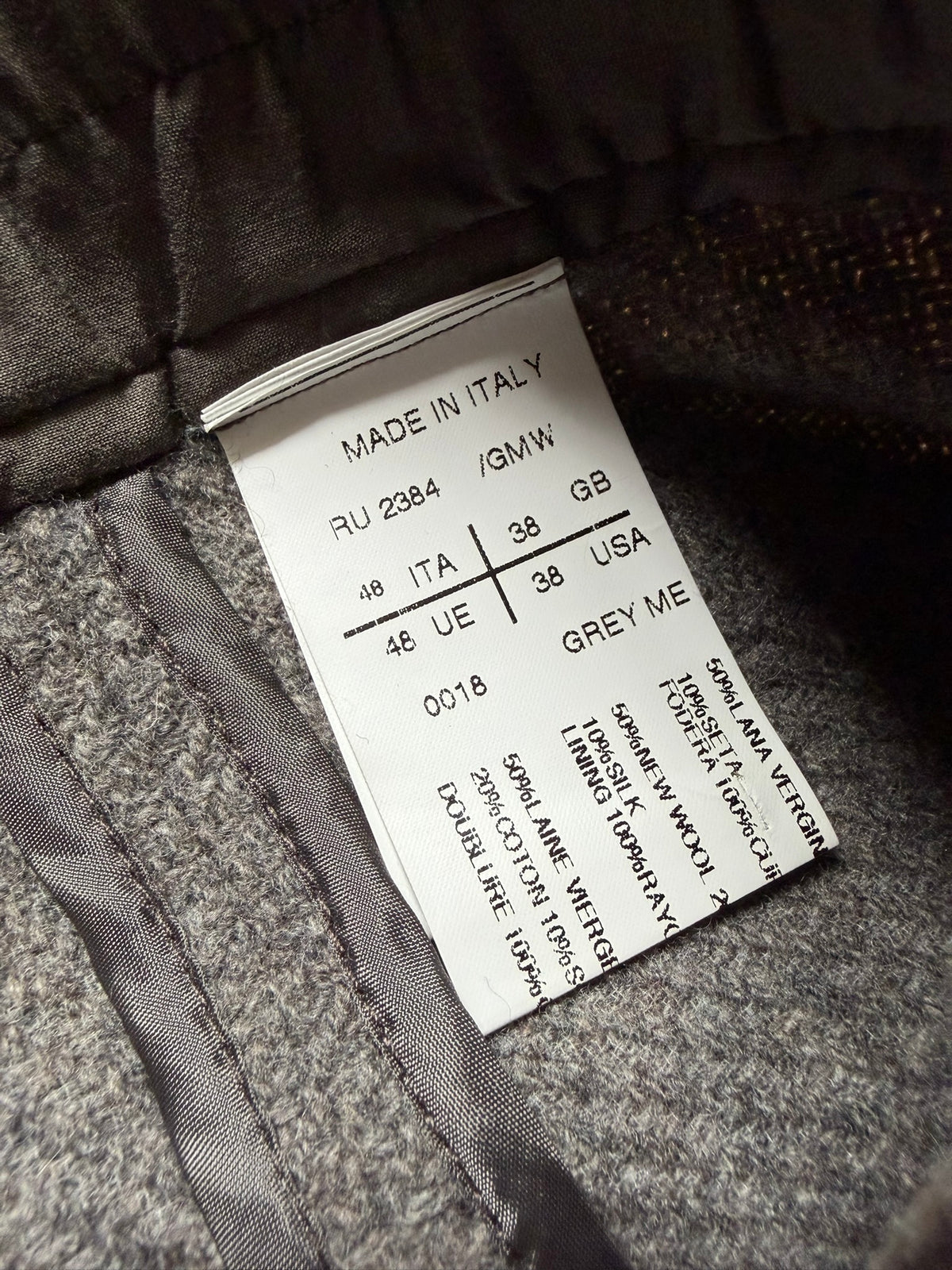 F/W 11 "LIMO" Cashmere & Wool Pod Shorts Rick Owens IT48/M