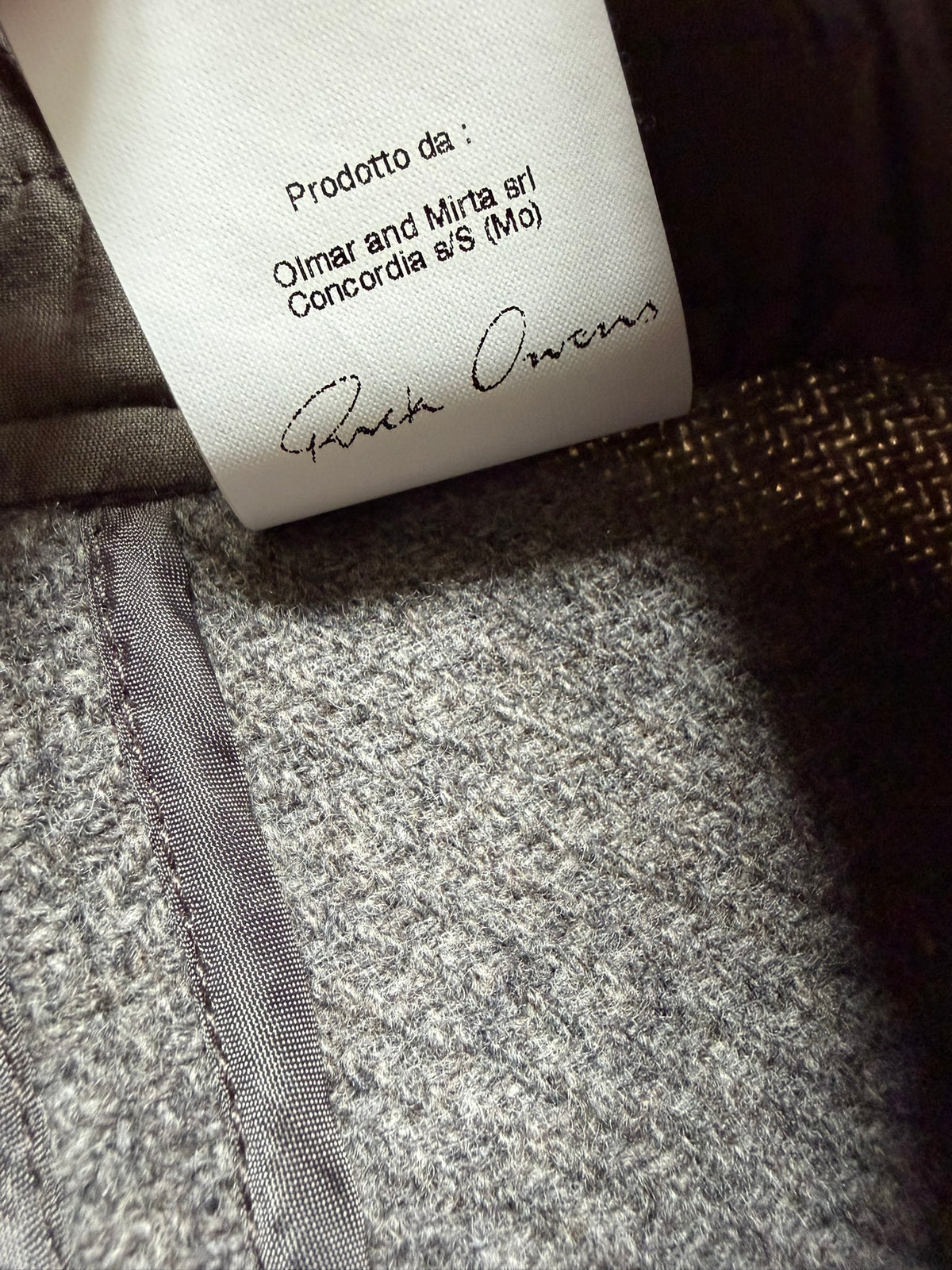 F/W 11 "LIMO" Cashmere & Wool Pod Shorts Rick Owens IT48/M
