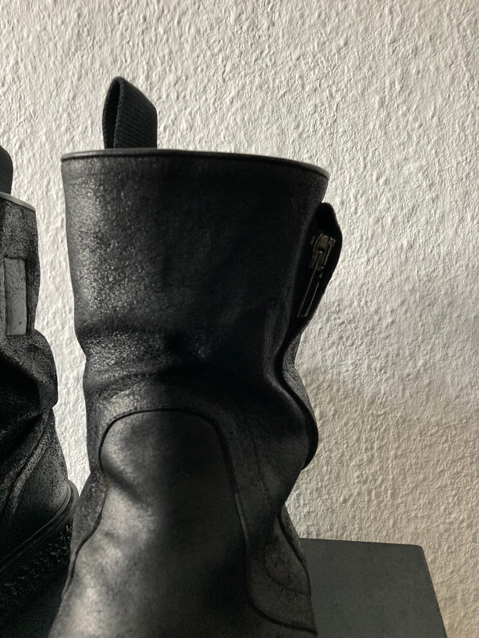 F/W 09 "CRUST" Blistered Lamb Leather Cargo Creeper Pull On Boots