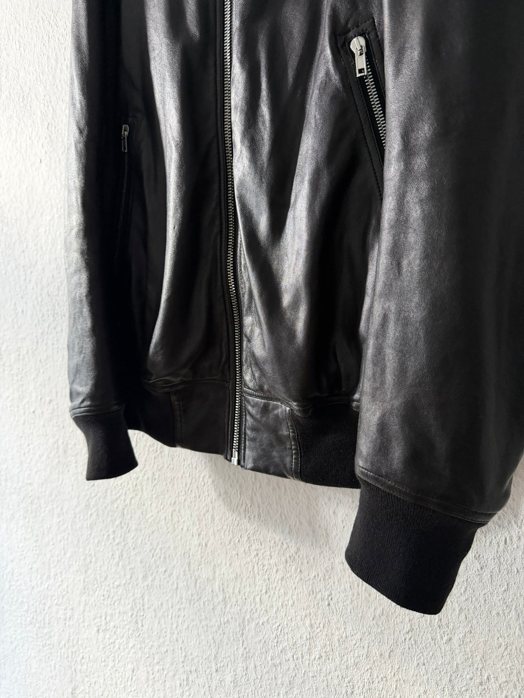 S/S 25 "HOLLYWOOD" Lamb Leather Flight Bomber Jacket Rick Owens IT50/M