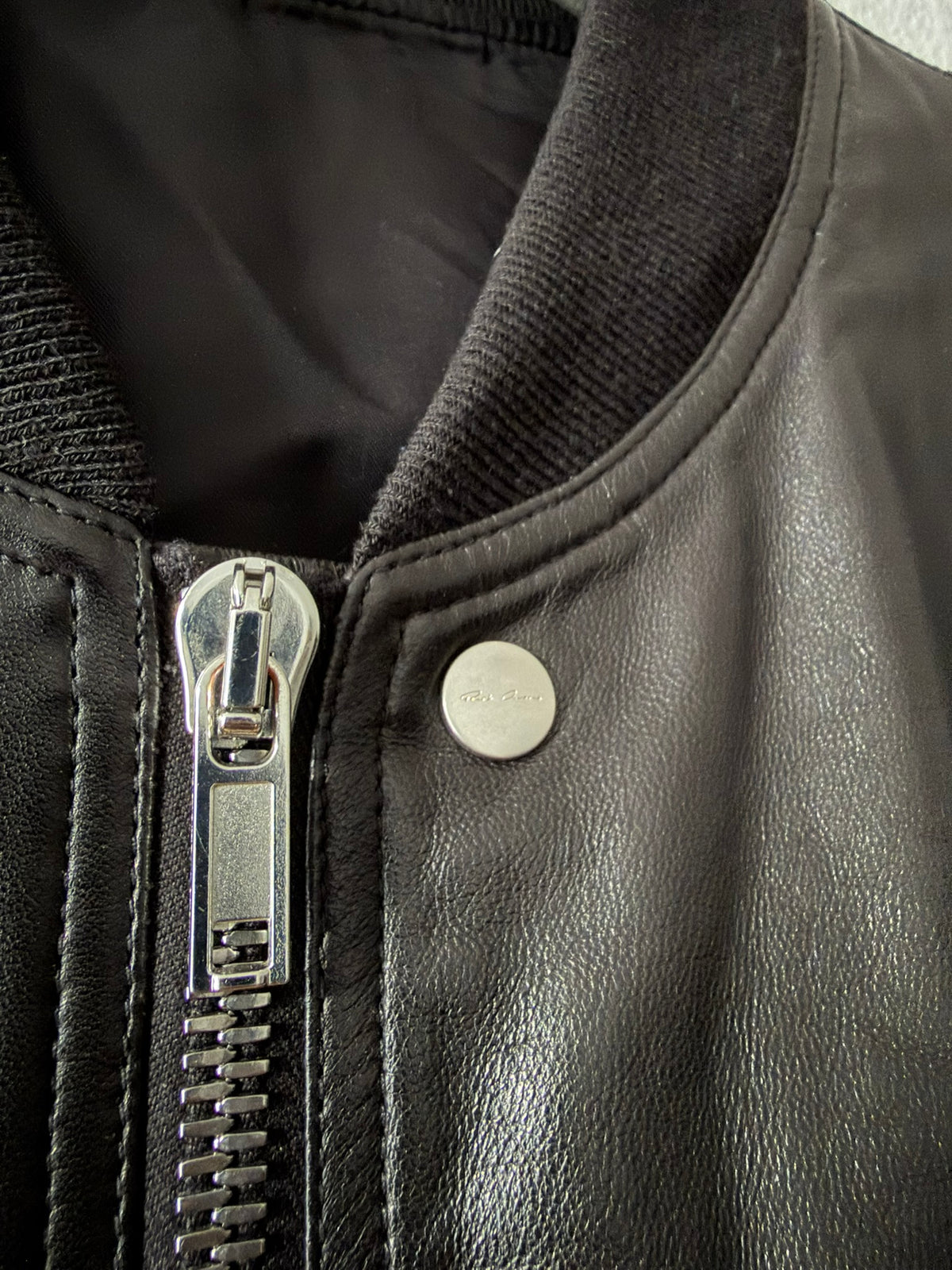 S/S 25 "HOLLYWOOD" Lamb Leather Flight Bomber Jacket Rick Owens IT50/M