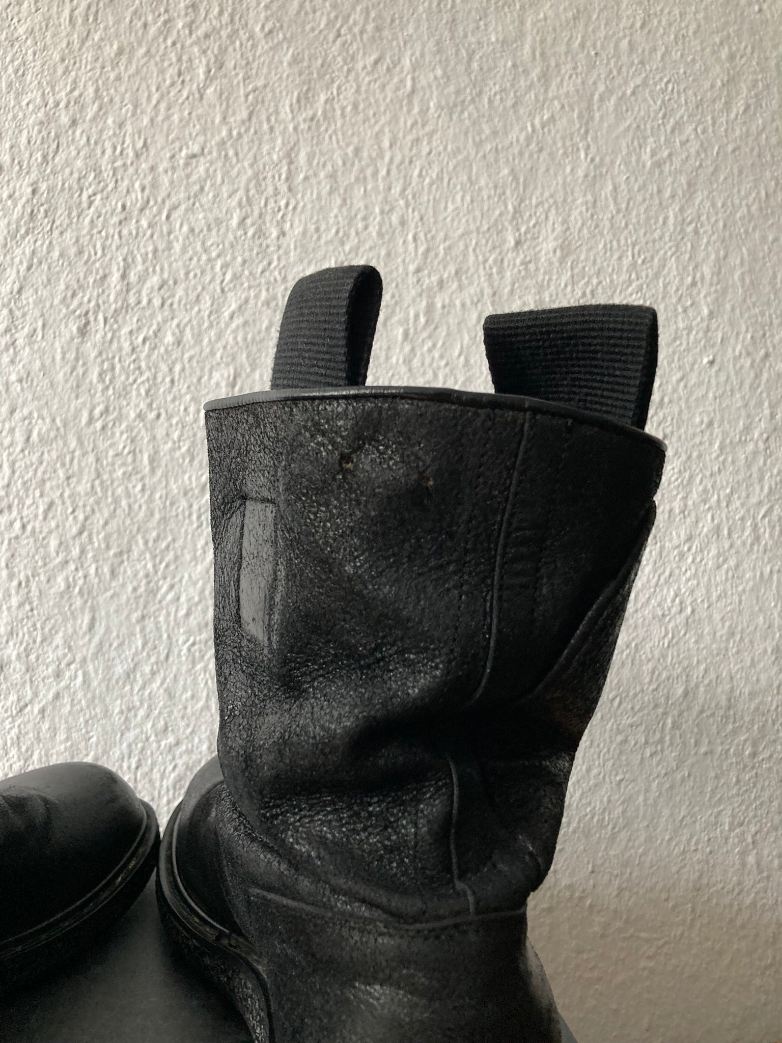 F/W 09 "CRUST" Blistered Lamb Leather Cargo Creeper Pull On Boots