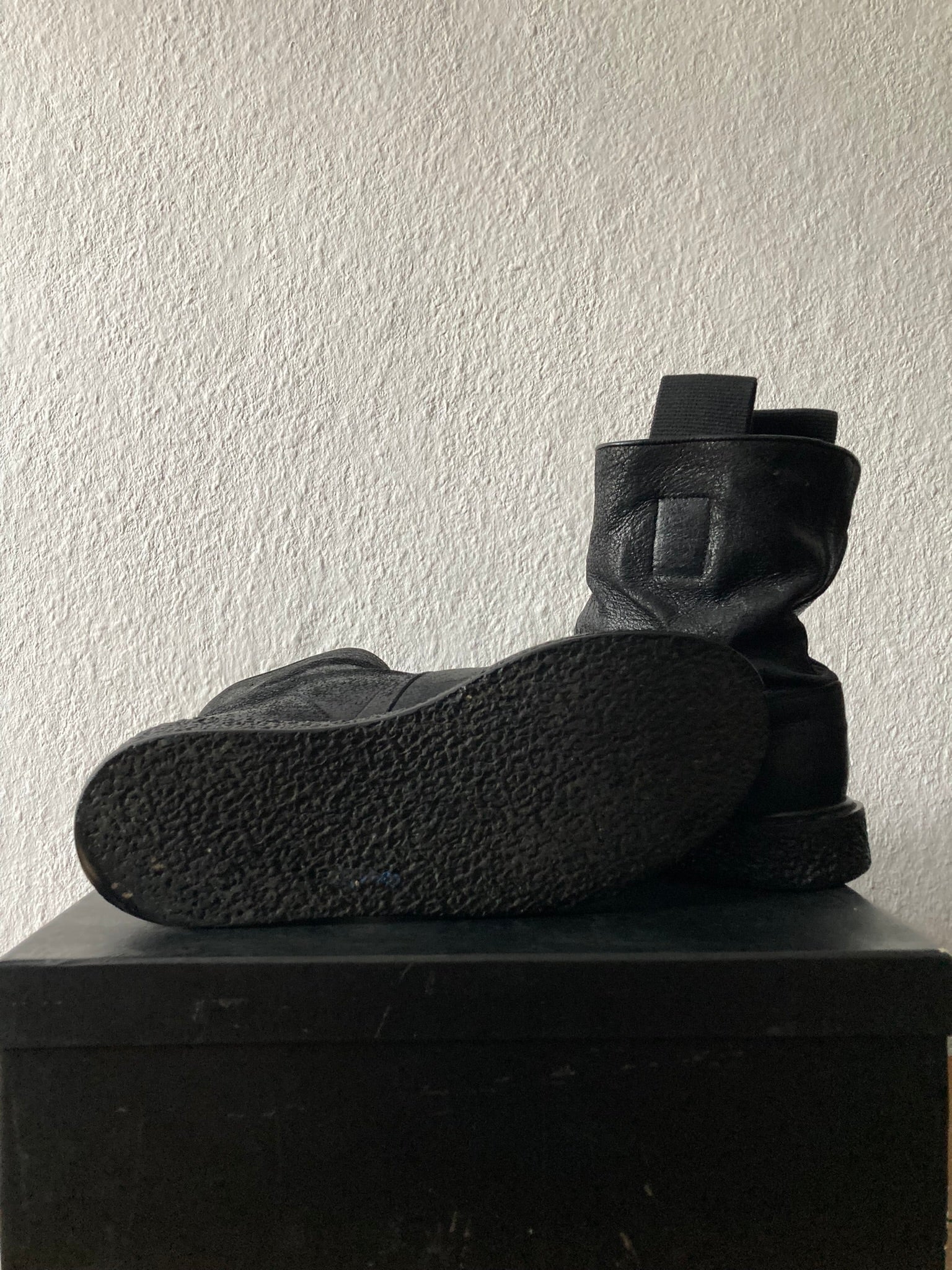 F/W 09 "CRUST" Blistered Lamb Leather Cargo Creeper Pull On Boots