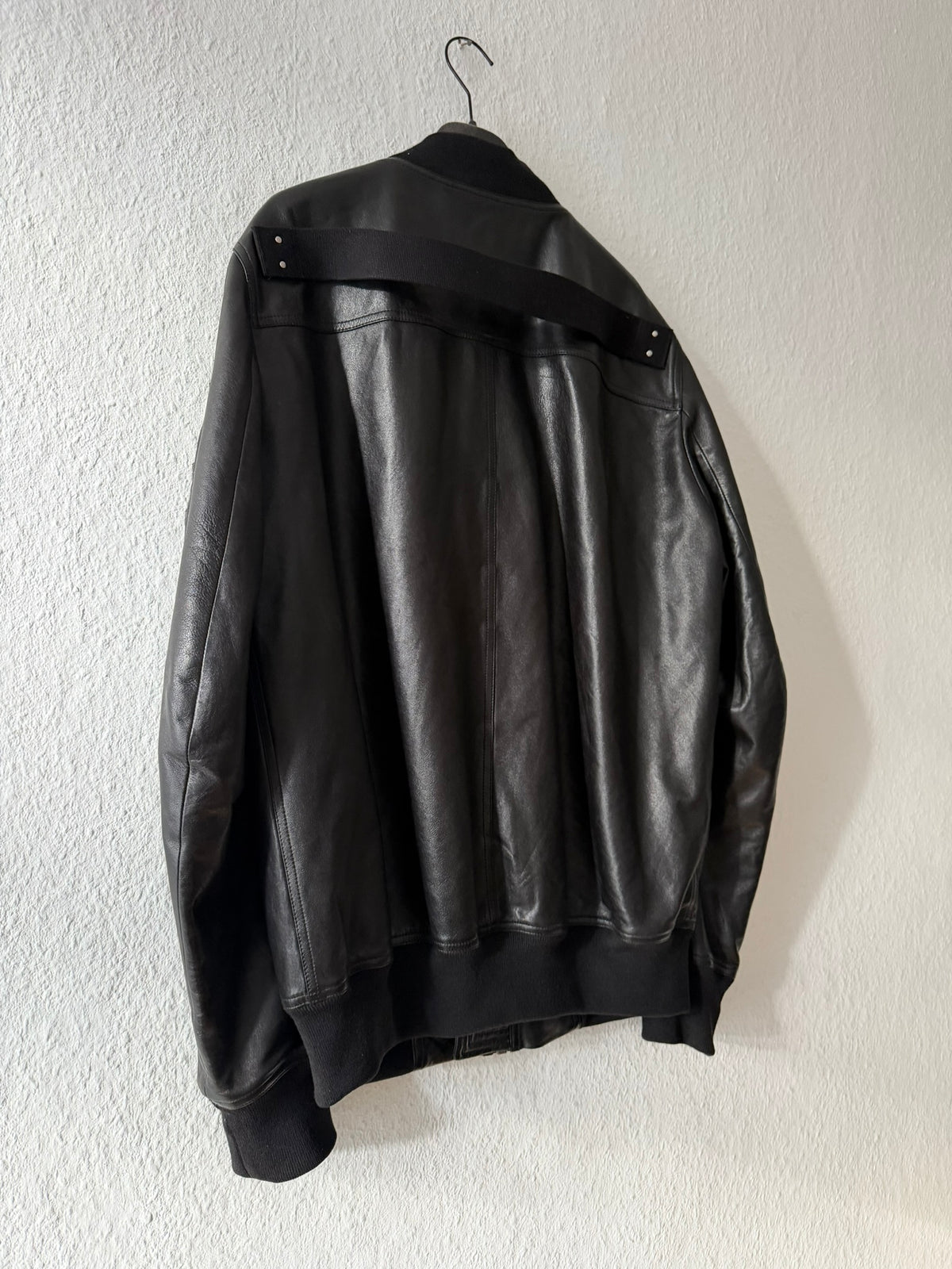 S/S 25 "HOLLYWOOD" Lamb Leather Flight Bomber Jacket Rick Owens IT50/M