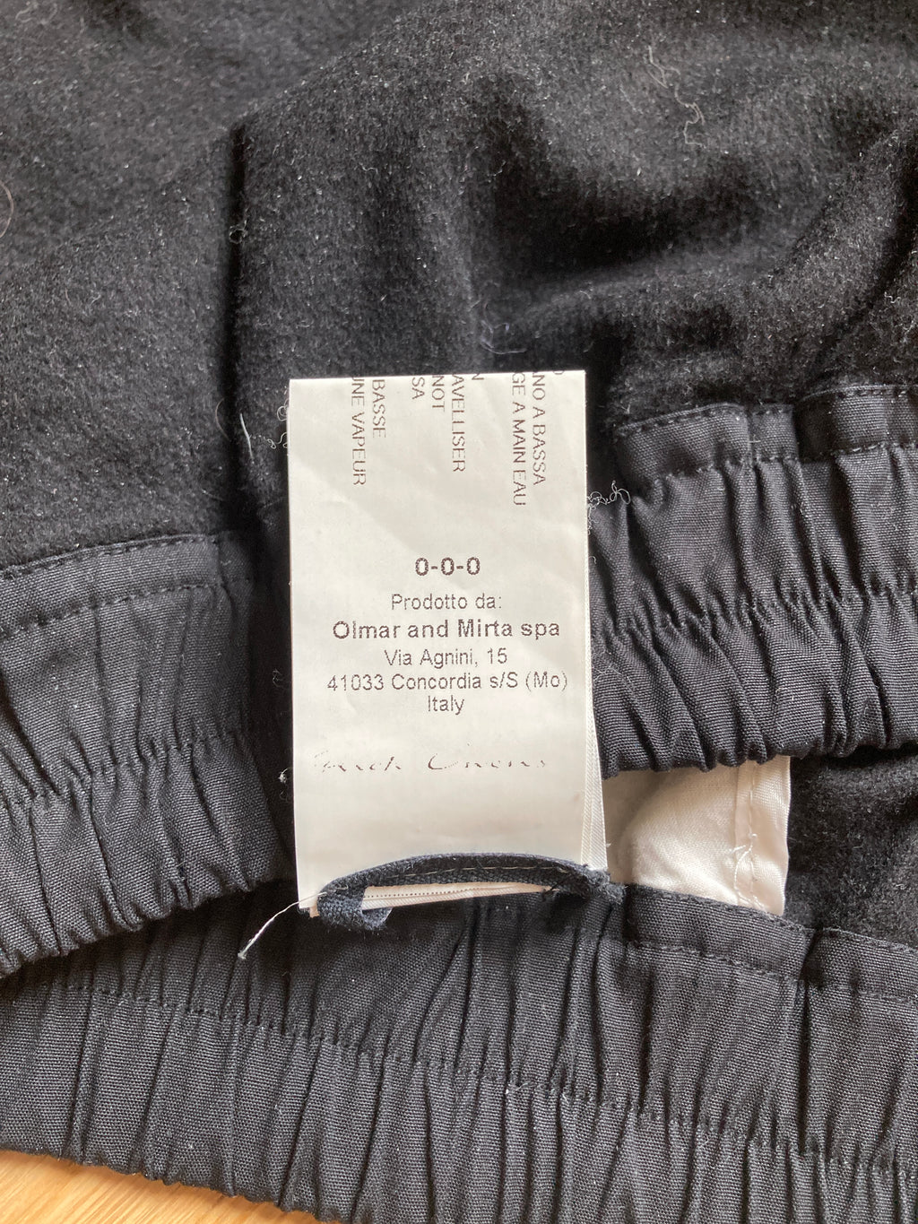 F/W 15 “SPHINX” Sample Wool Basket Swinger Shorts Rick Owens IT48/M
